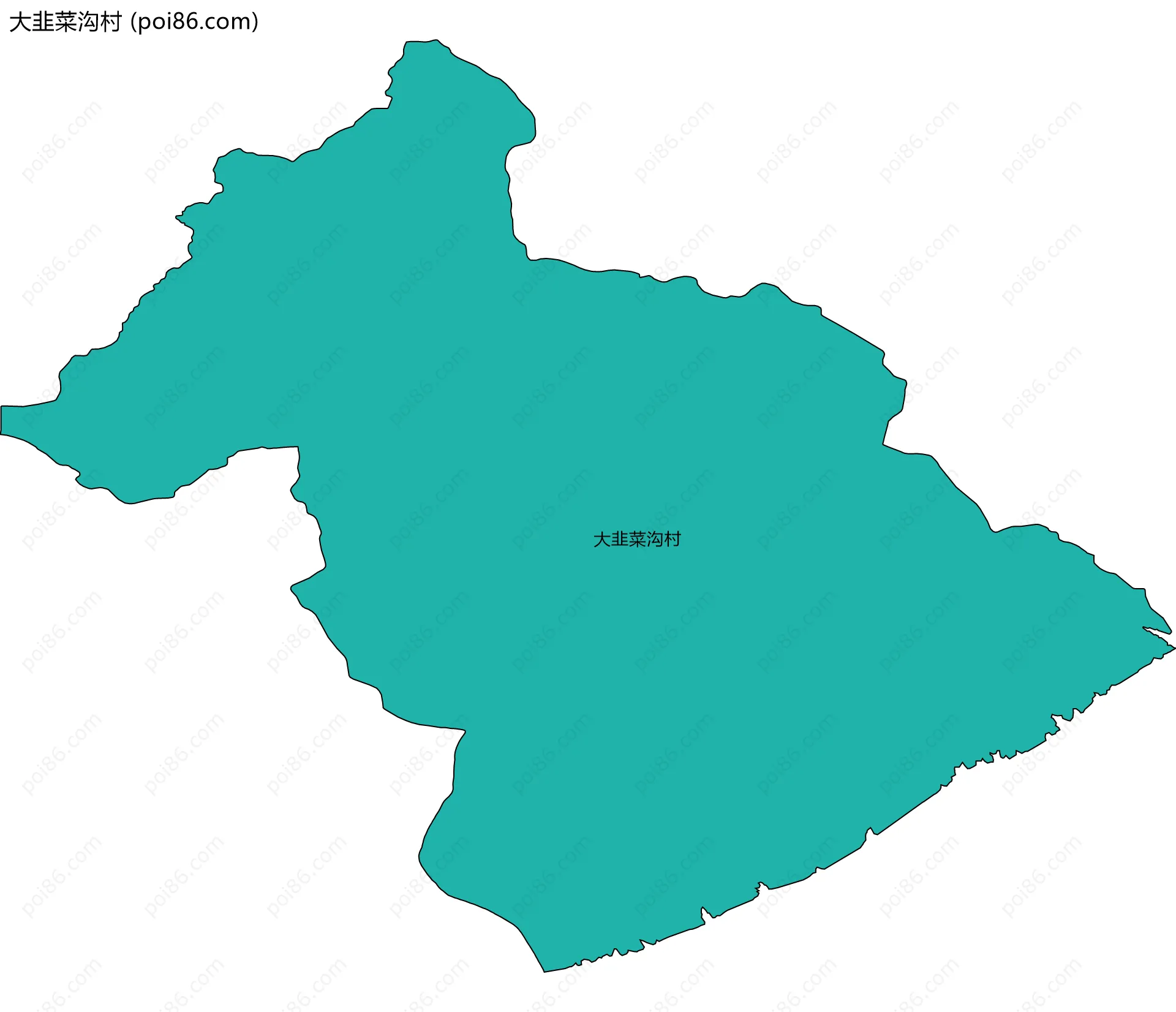 大韭菜沟村边界地图