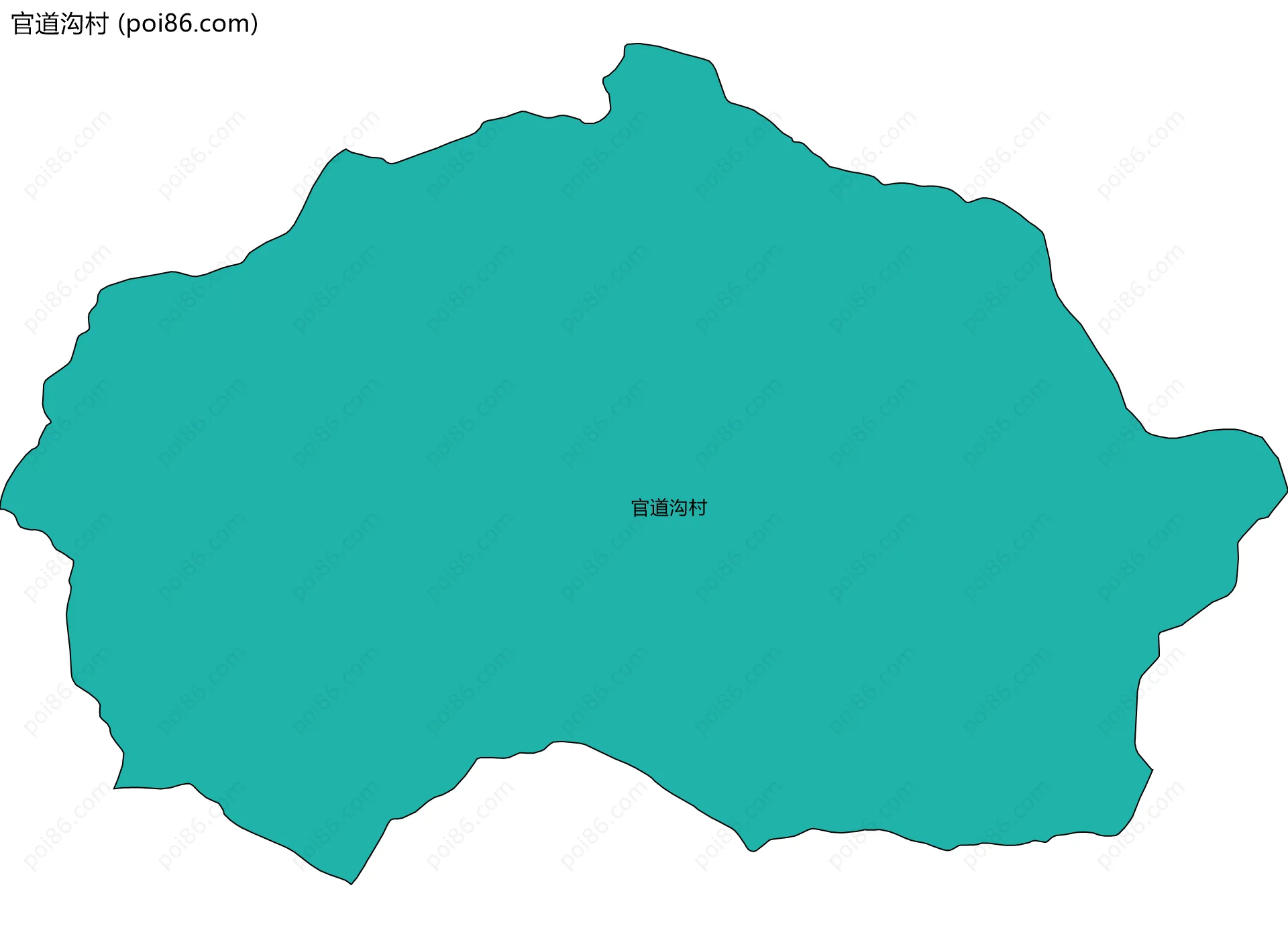 官道沟村边界地图