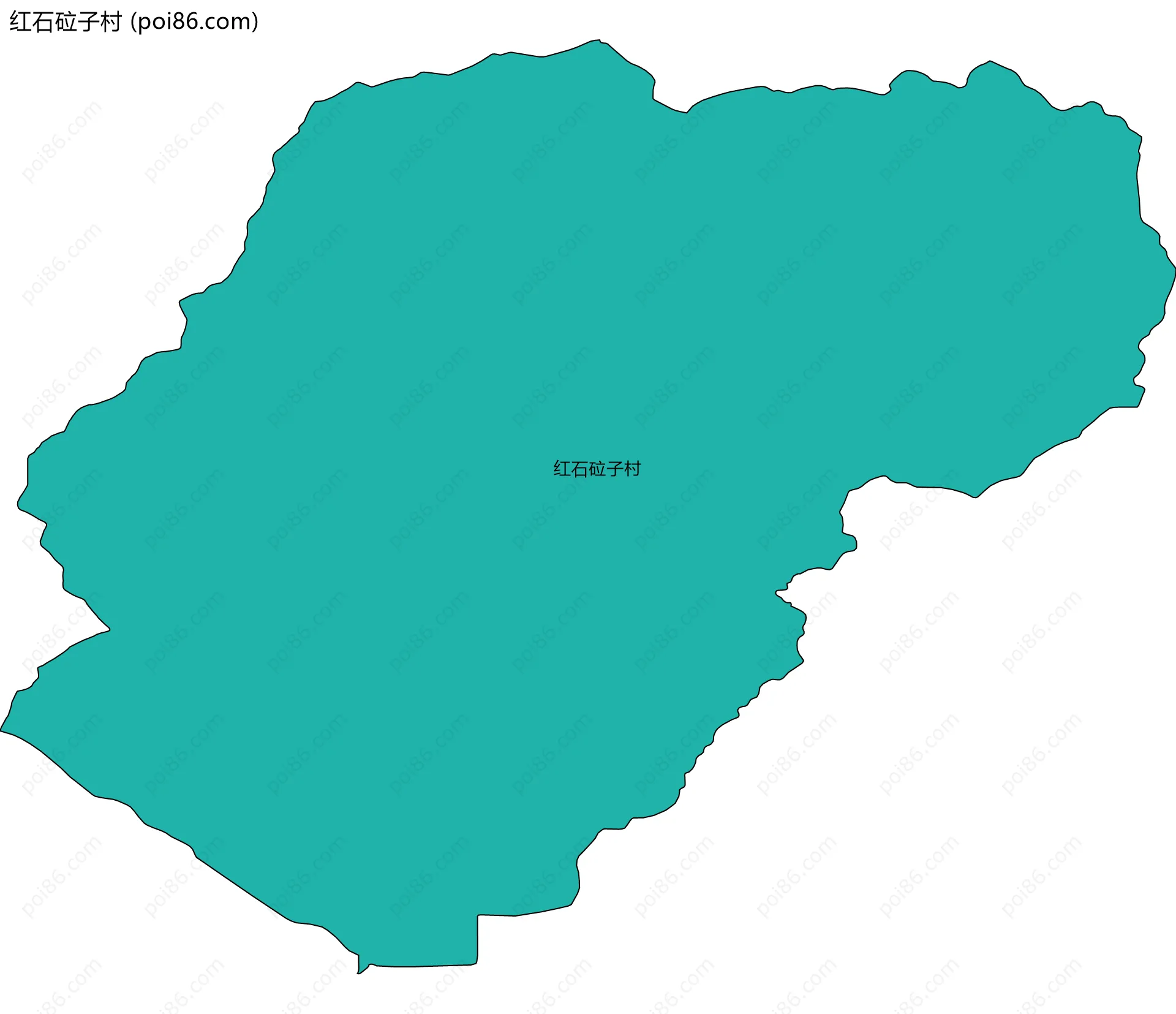 红石砬子村边界地图
