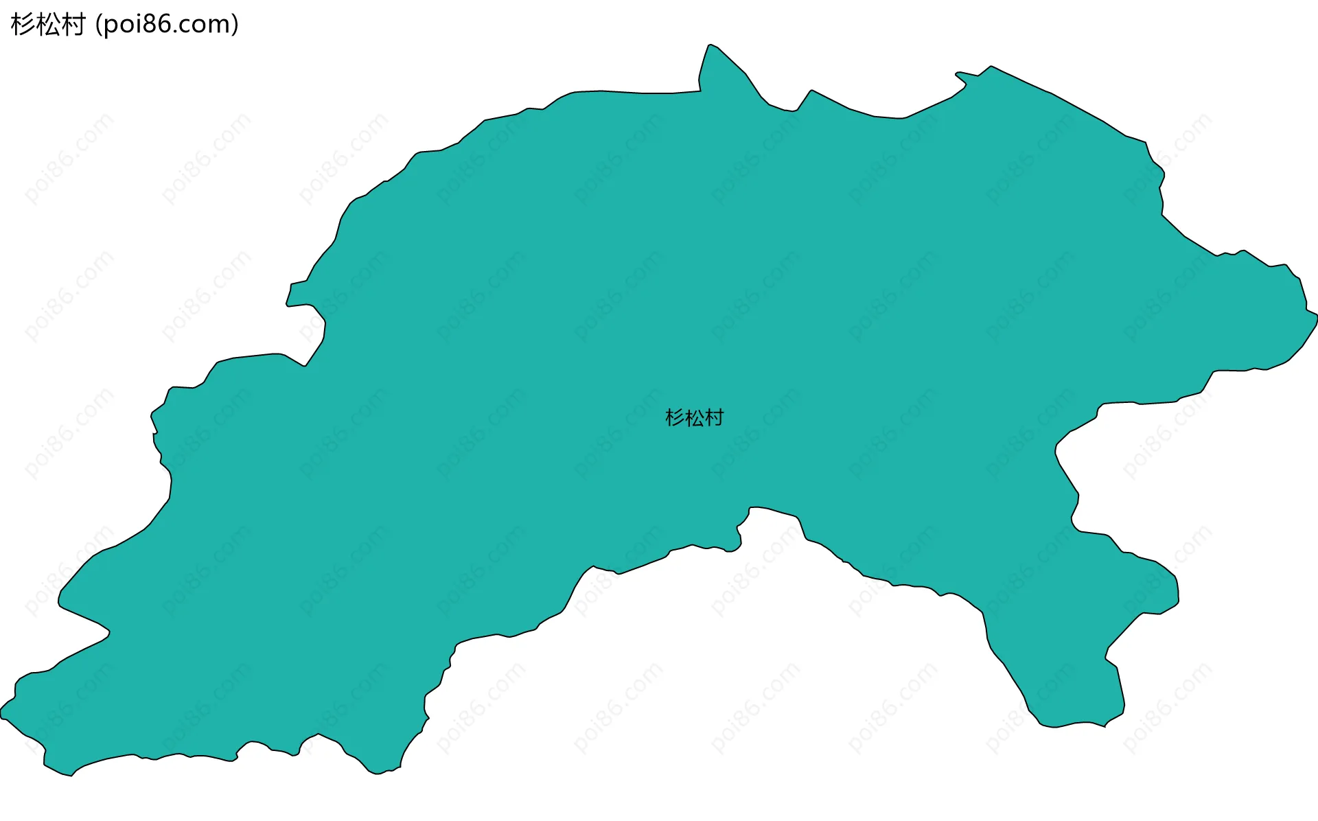 杉松村边界地图