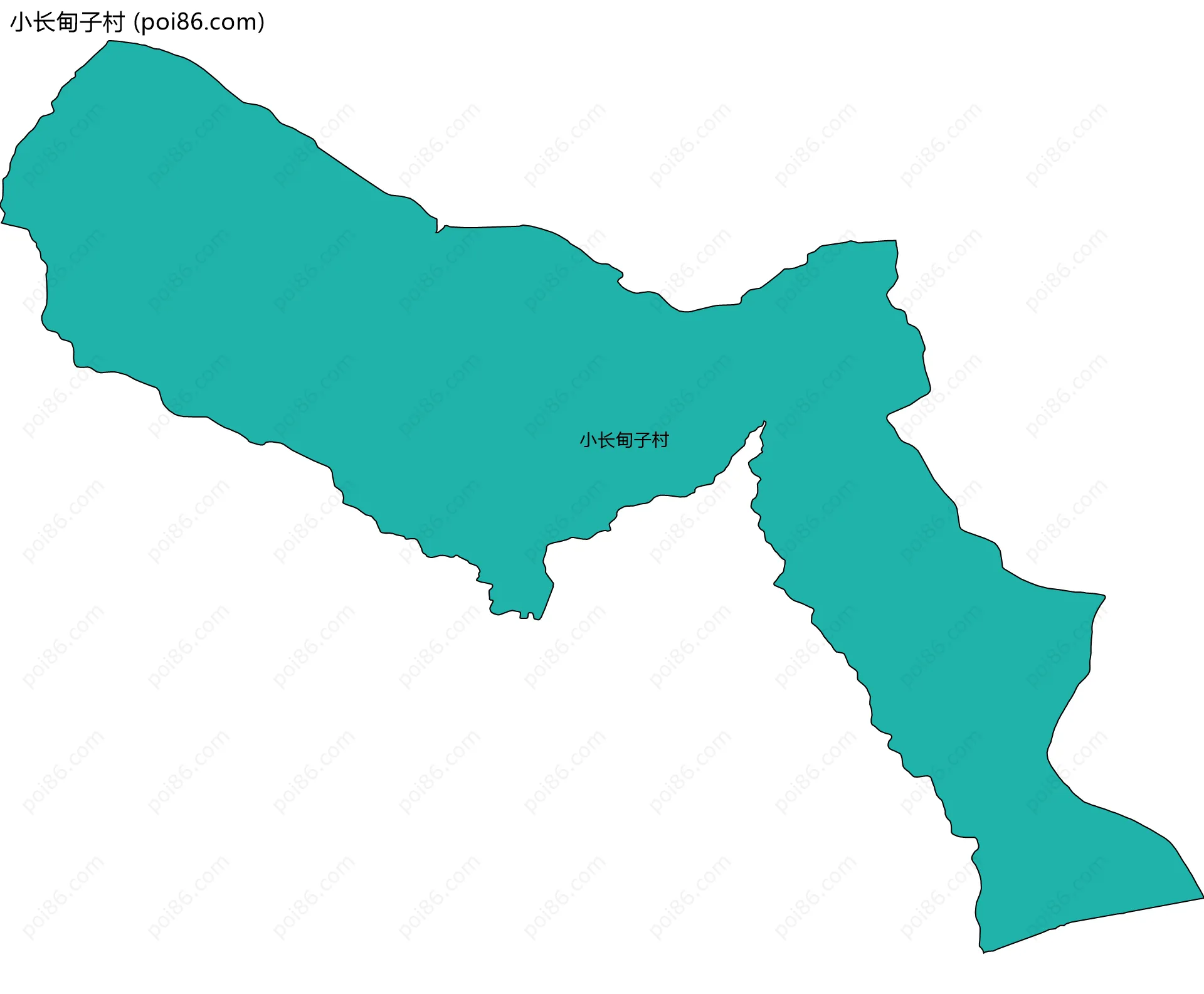 小长甸子村边界地图