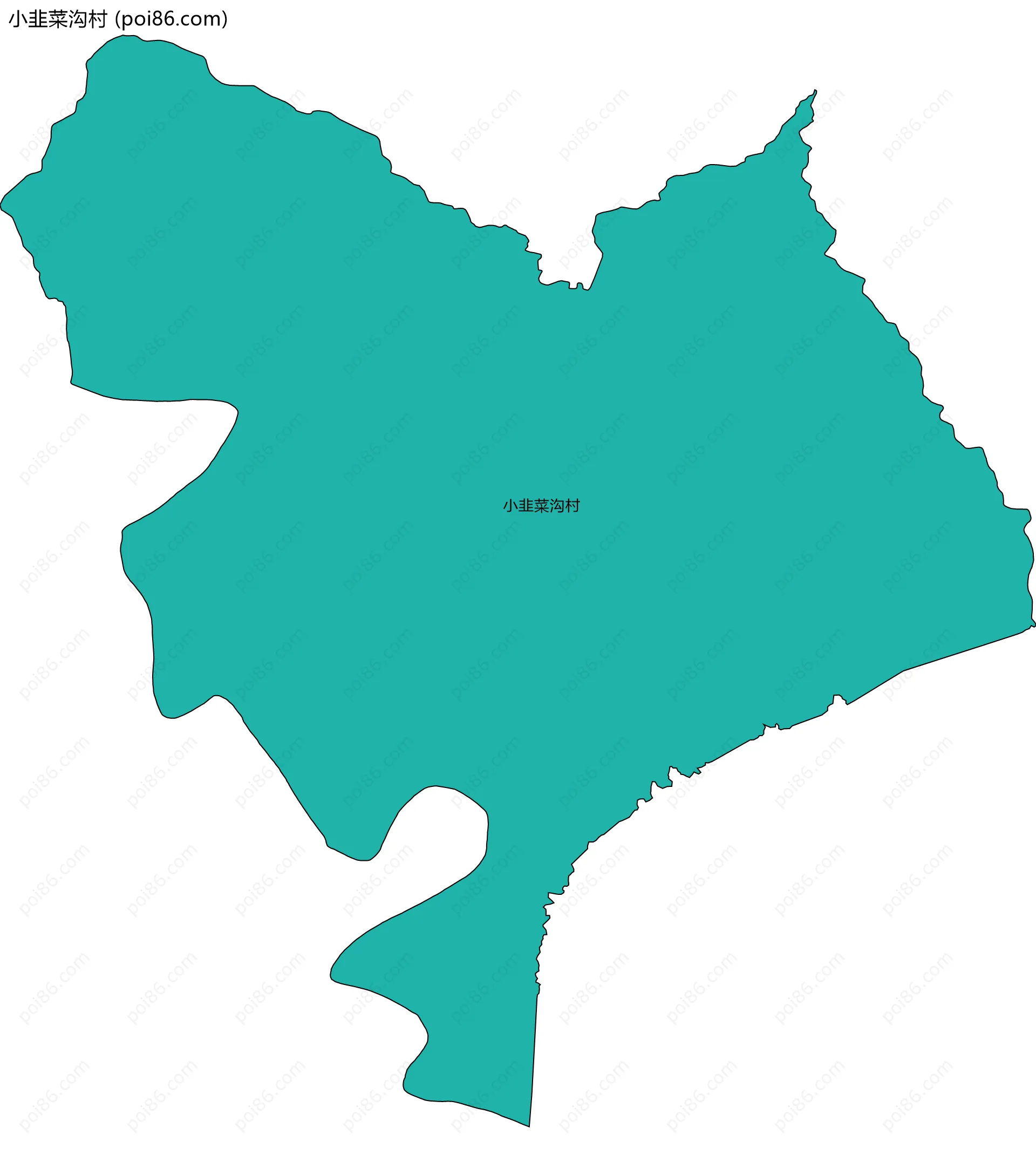 小韭菜沟村边界地图