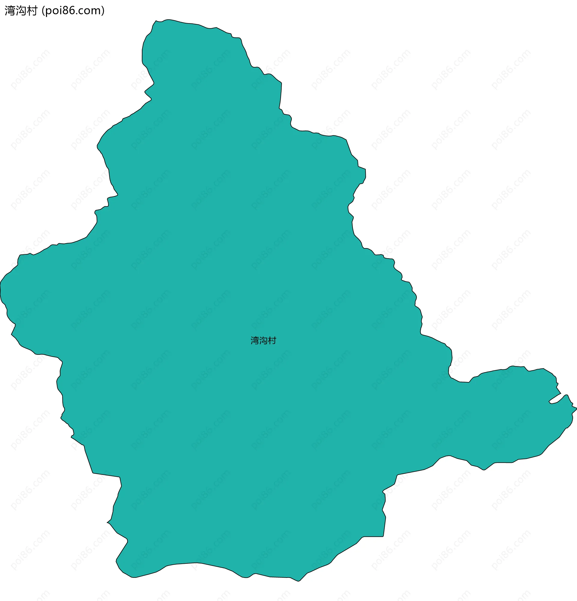 湾沟村边界地图