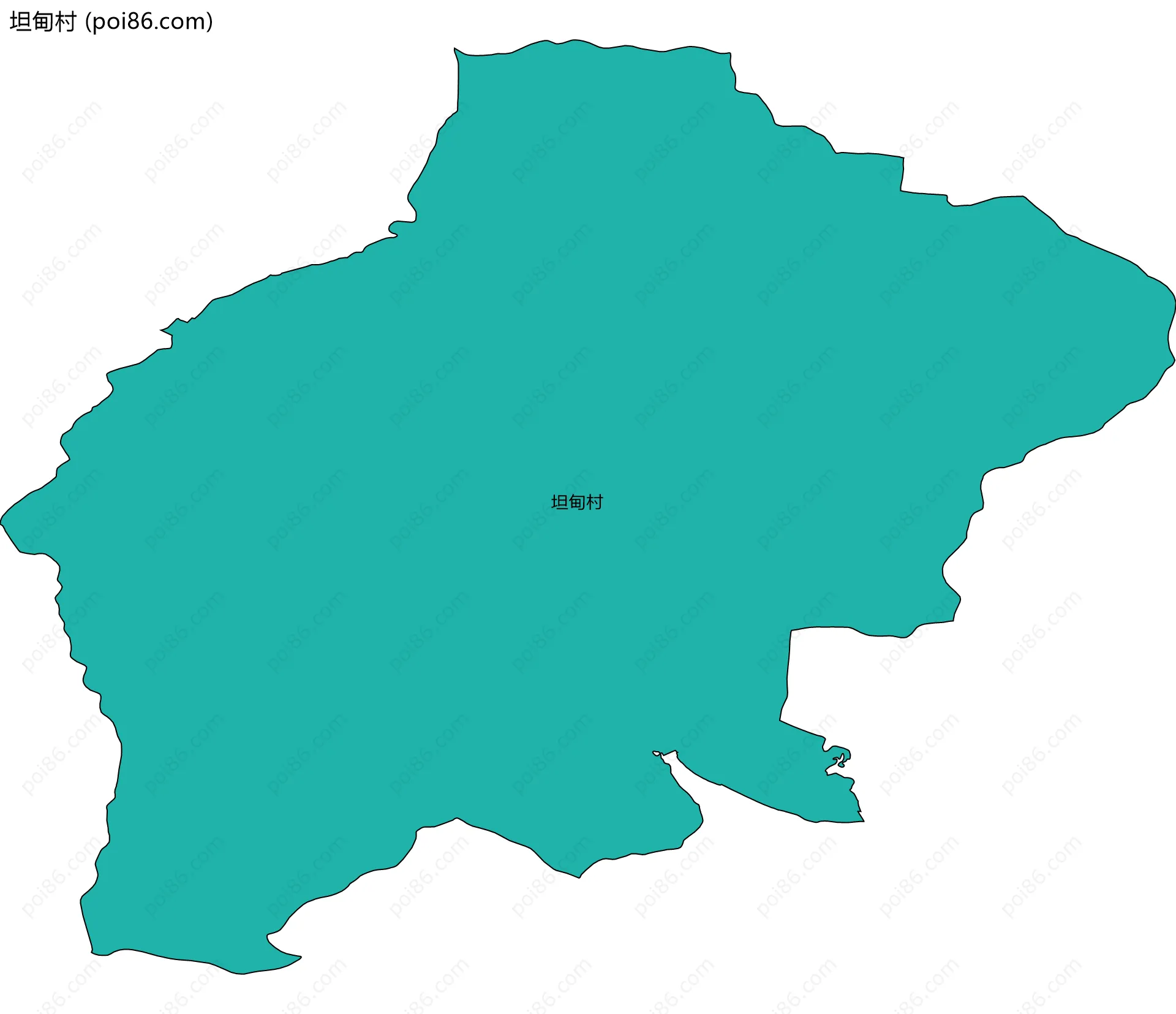 坦甸村边界地图