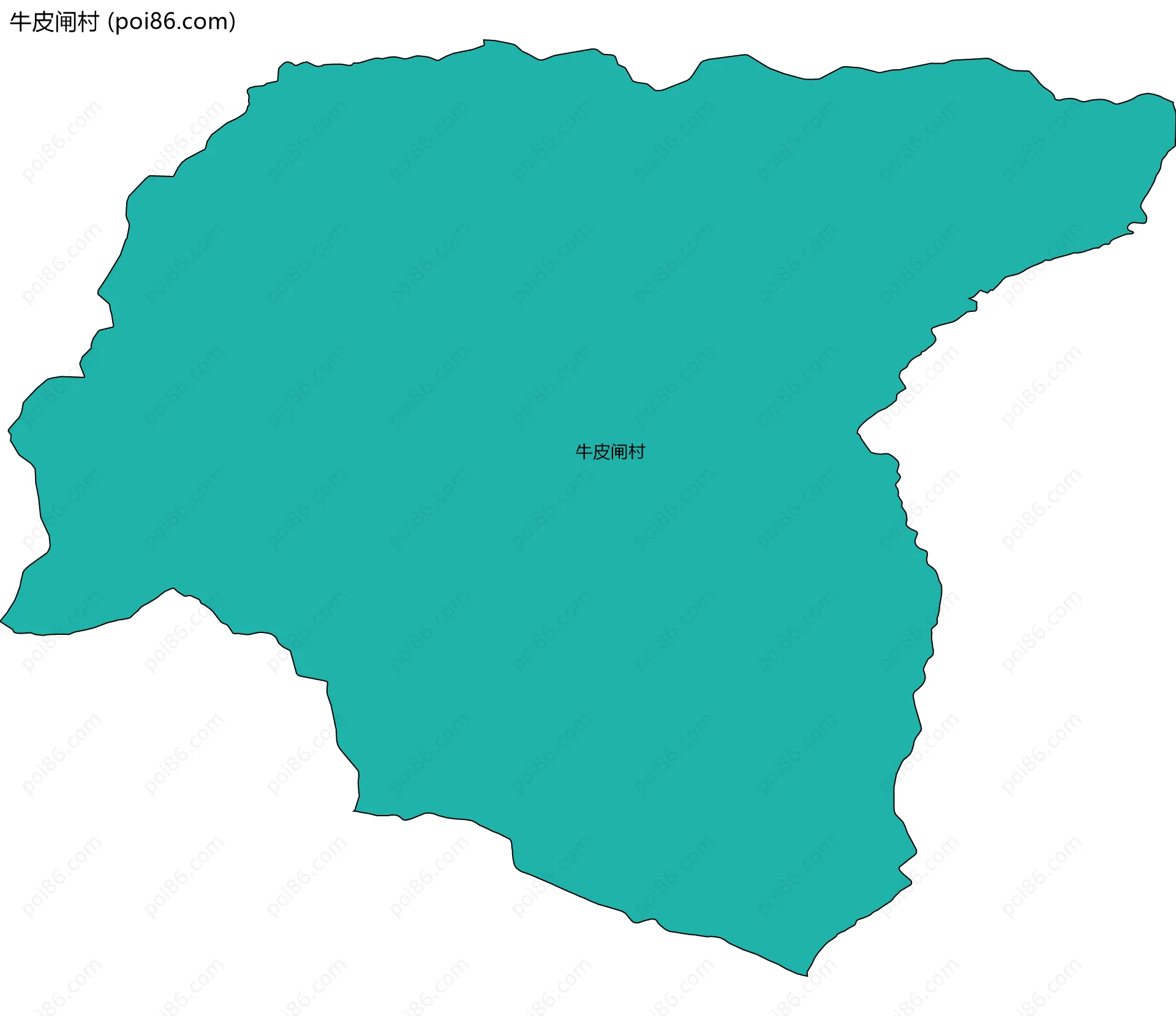 牛皮闸村边界地图