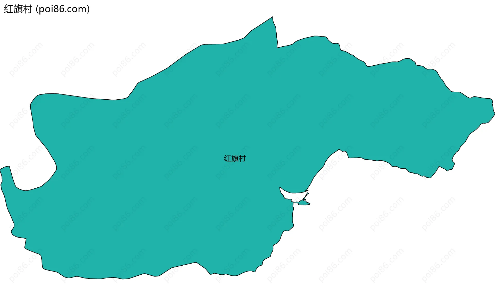 红旗村边界地图