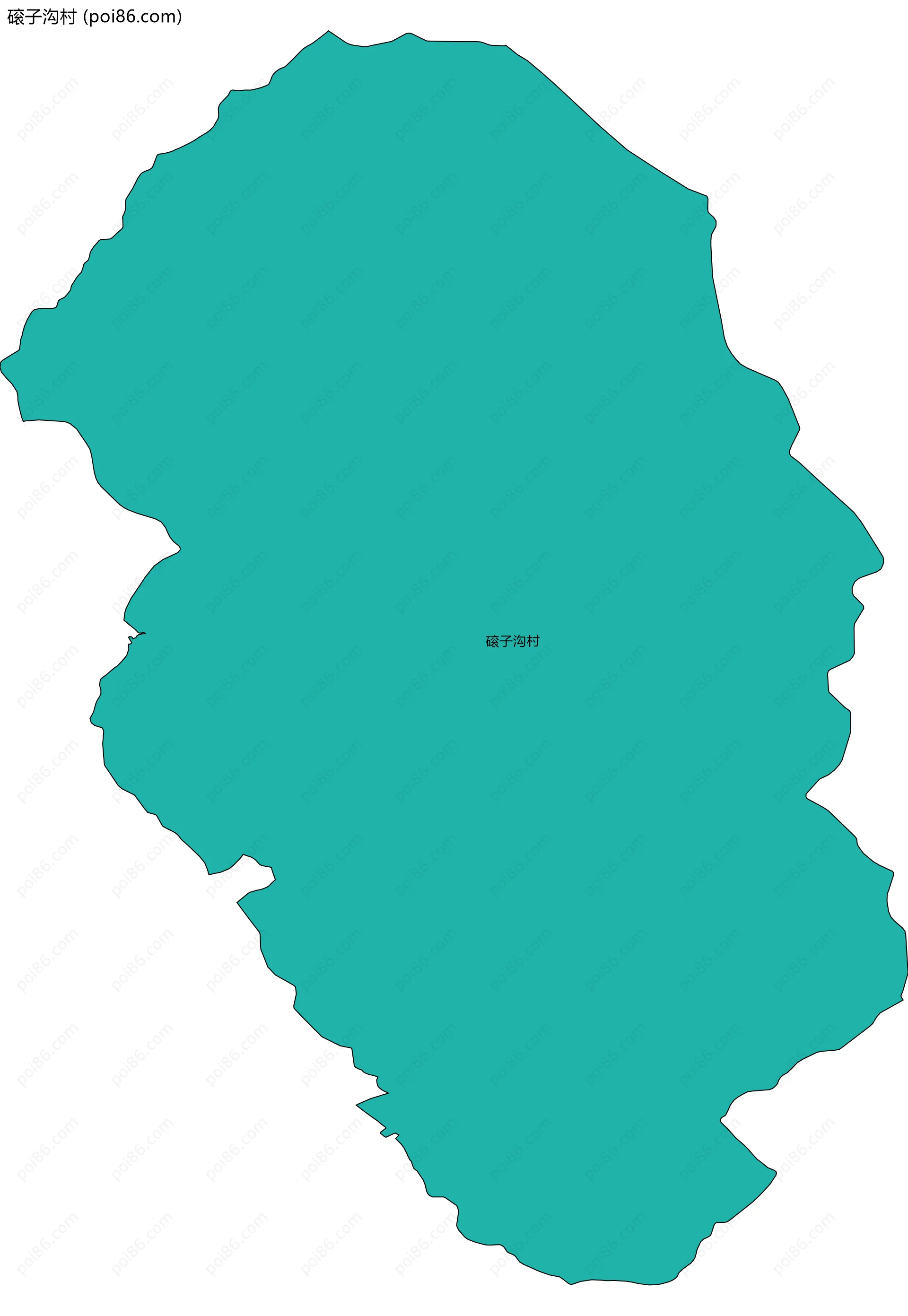 磙子沟村边界地图