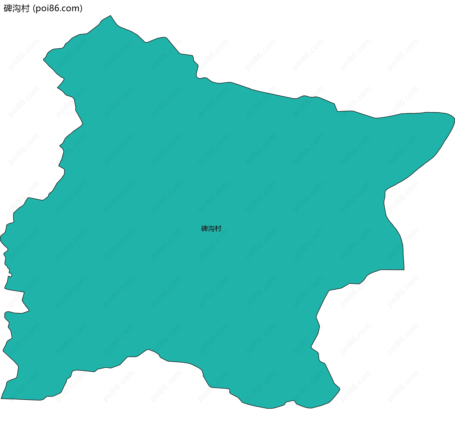 碑沟村边界地图