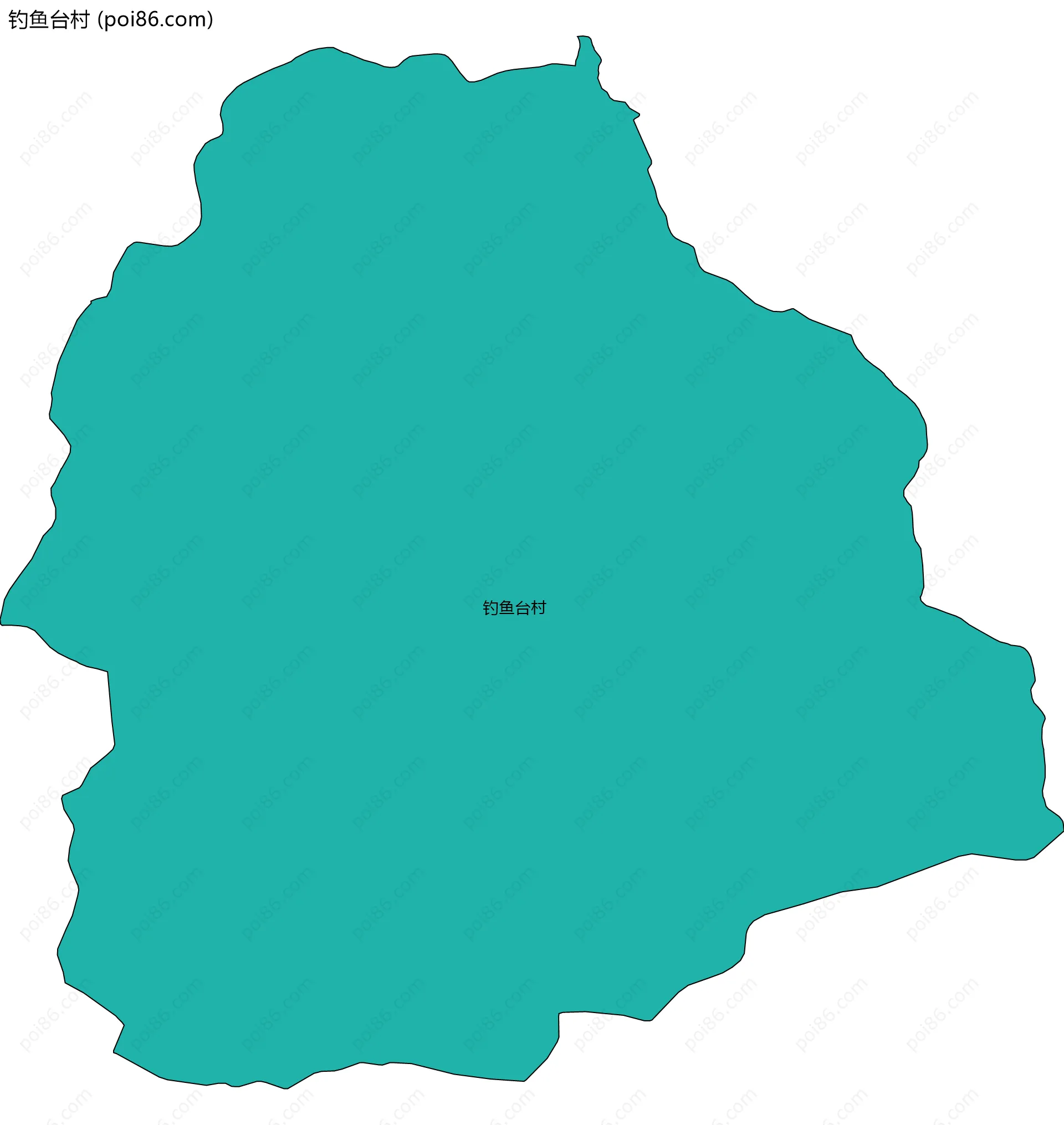 钓鱼台村边界地图