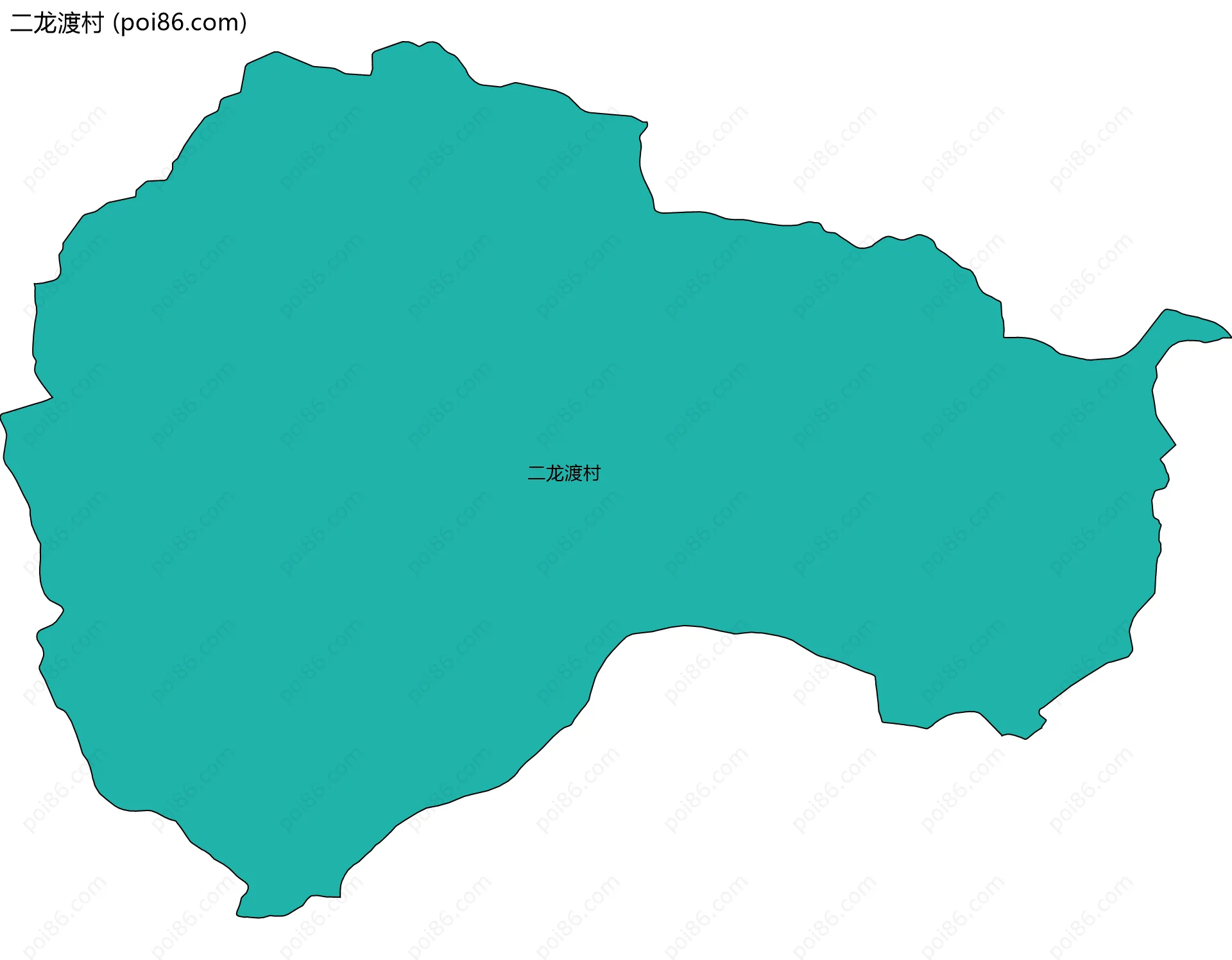 二龙渡村边界地图