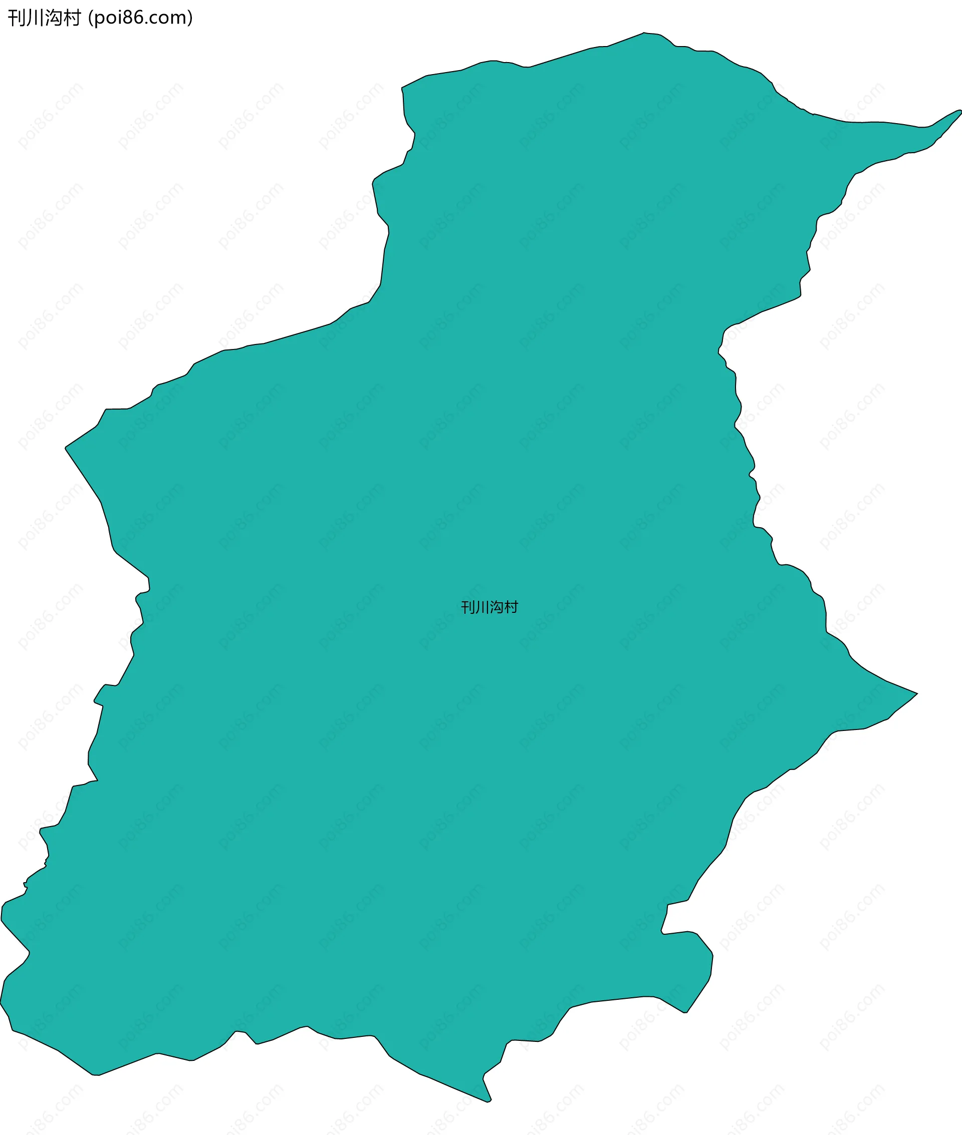 刊川沟村边界地图