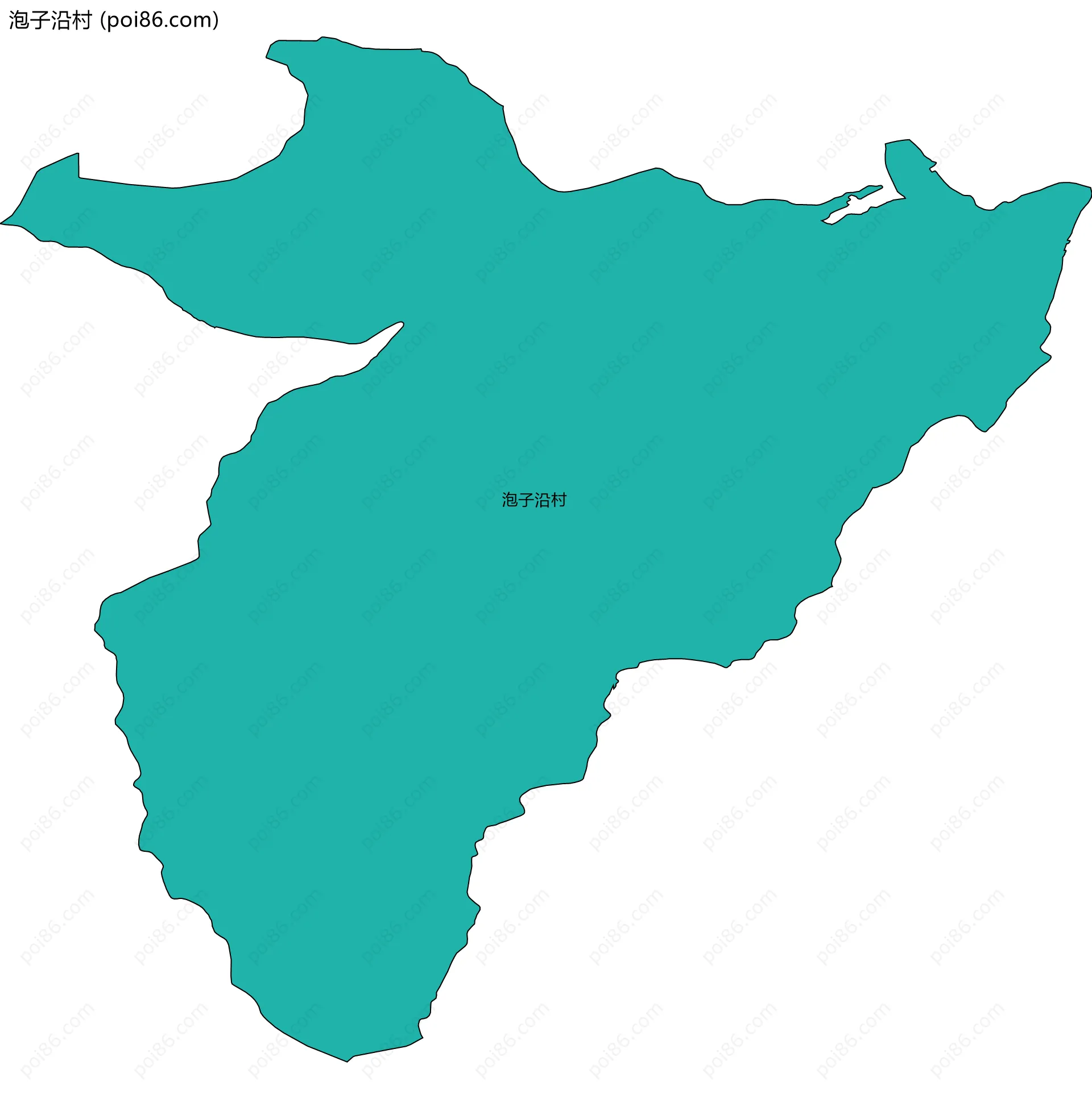 泡子沿村边界地图