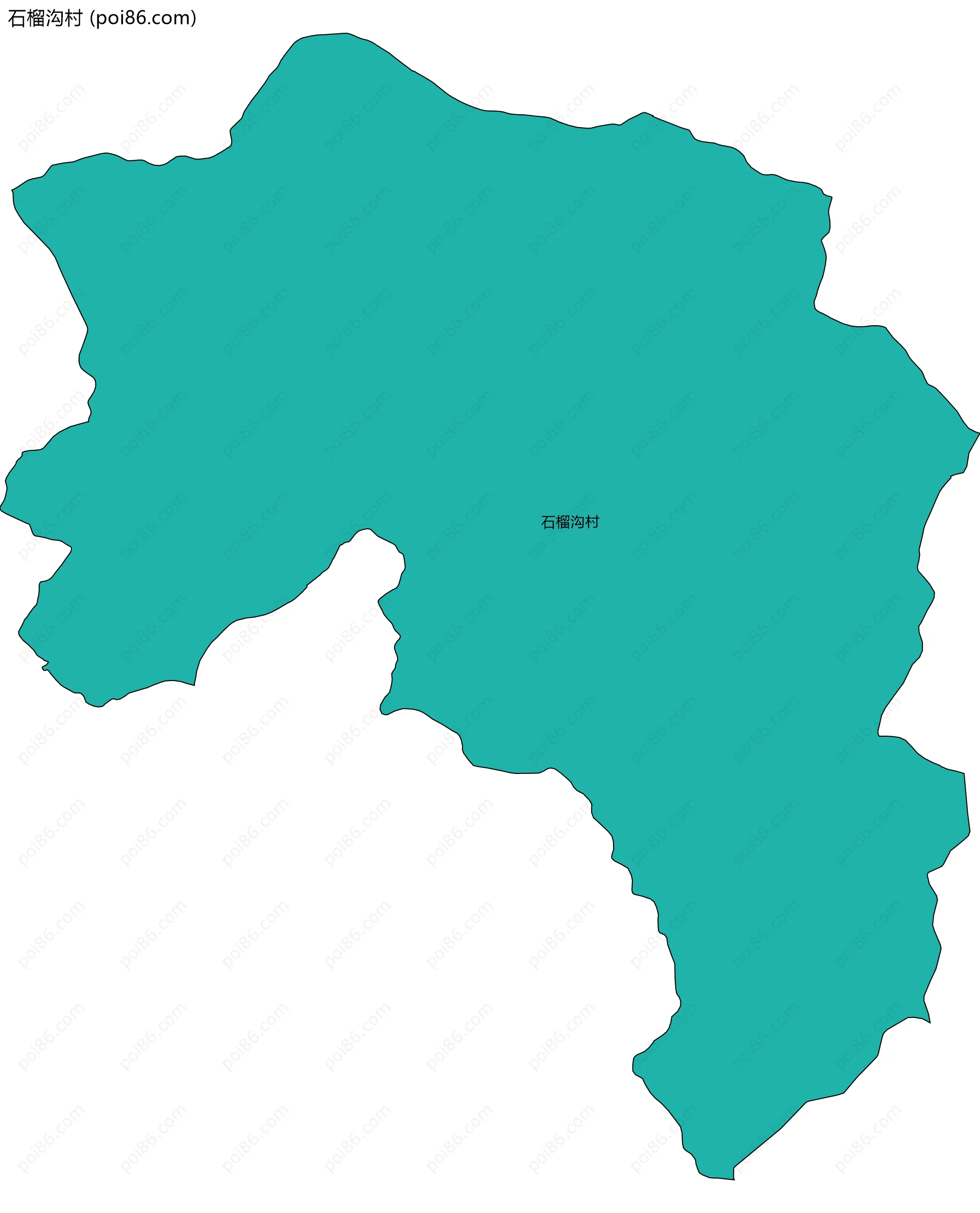 石榴沟村边界地图