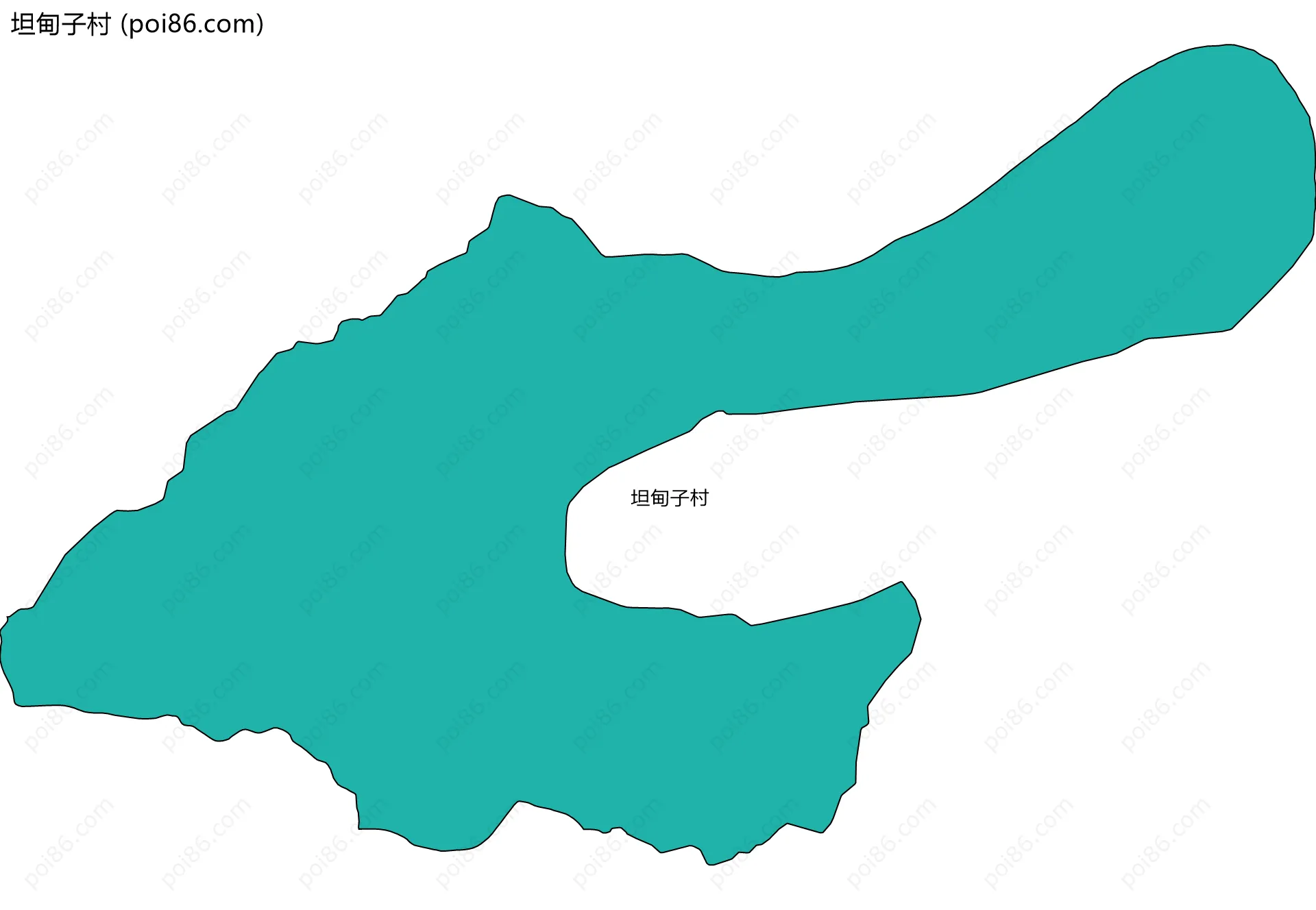 坦甸子村边界地图