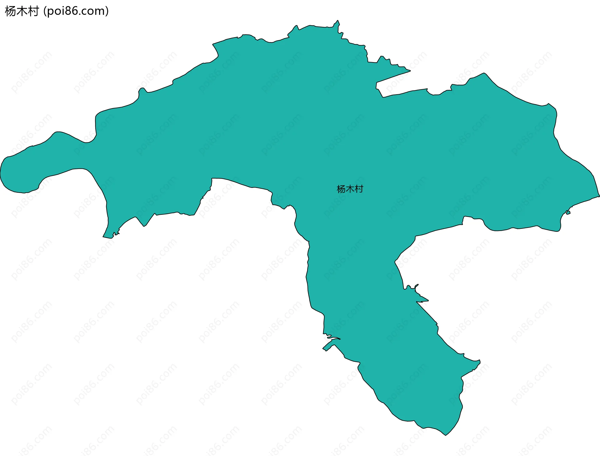杨木村边界地图
