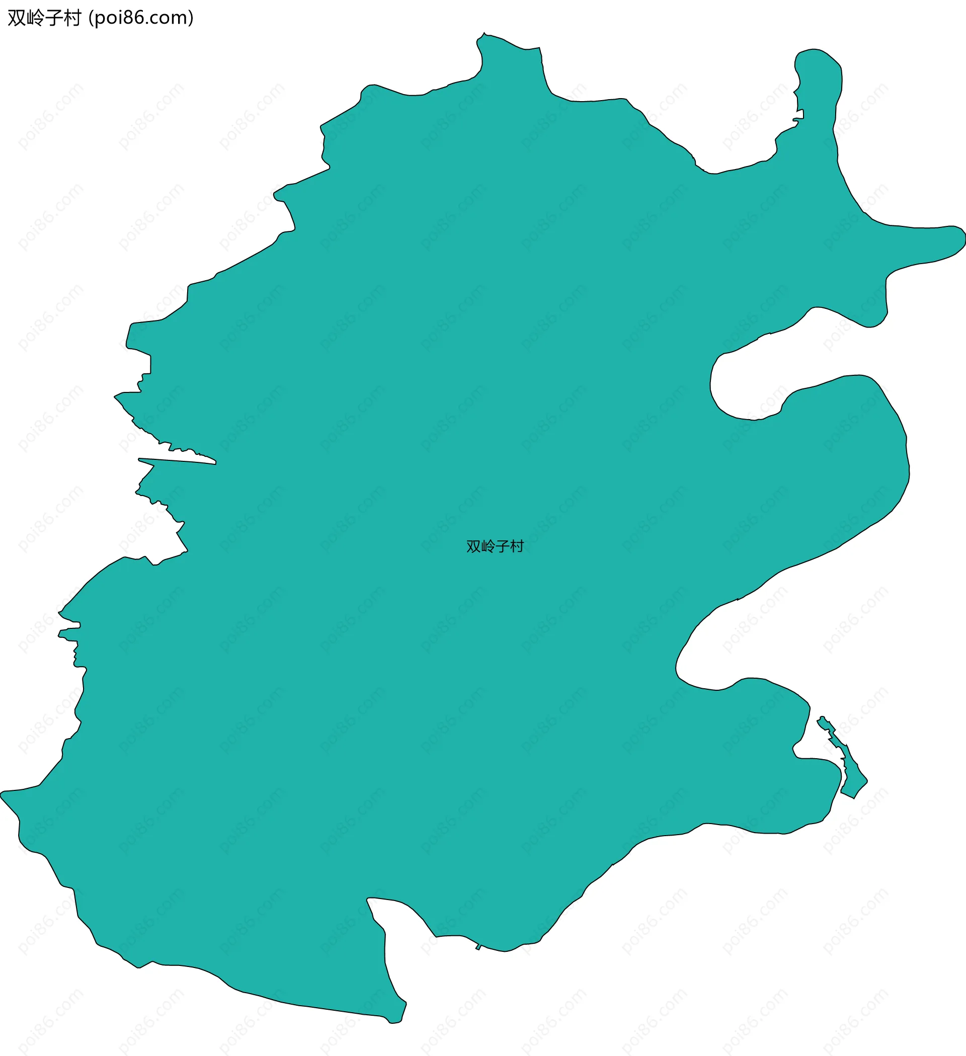 双岭子村边界地图