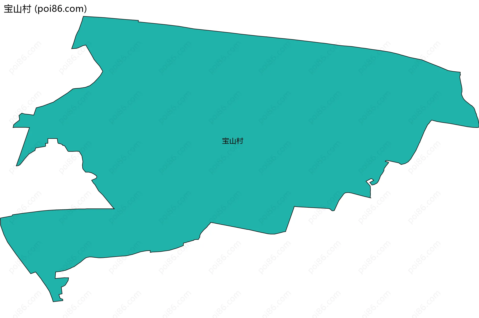 宝山村边界地图