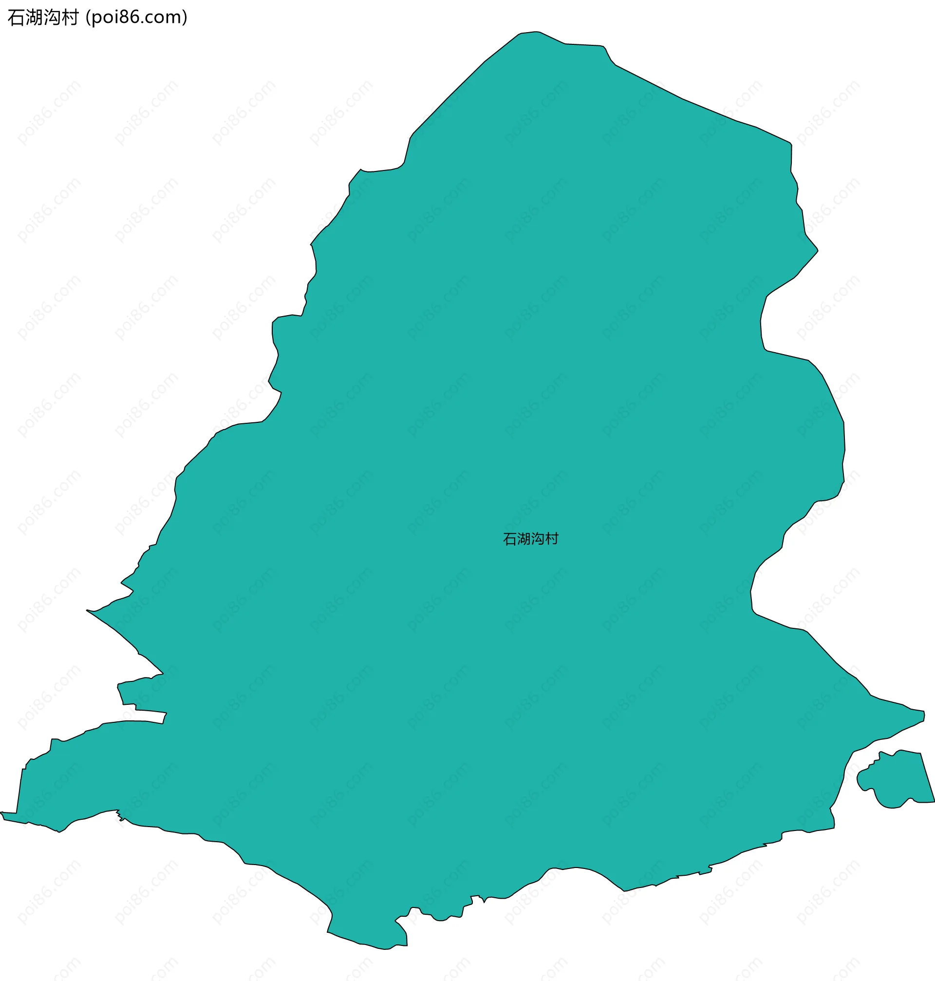 石湖沟村边界地图