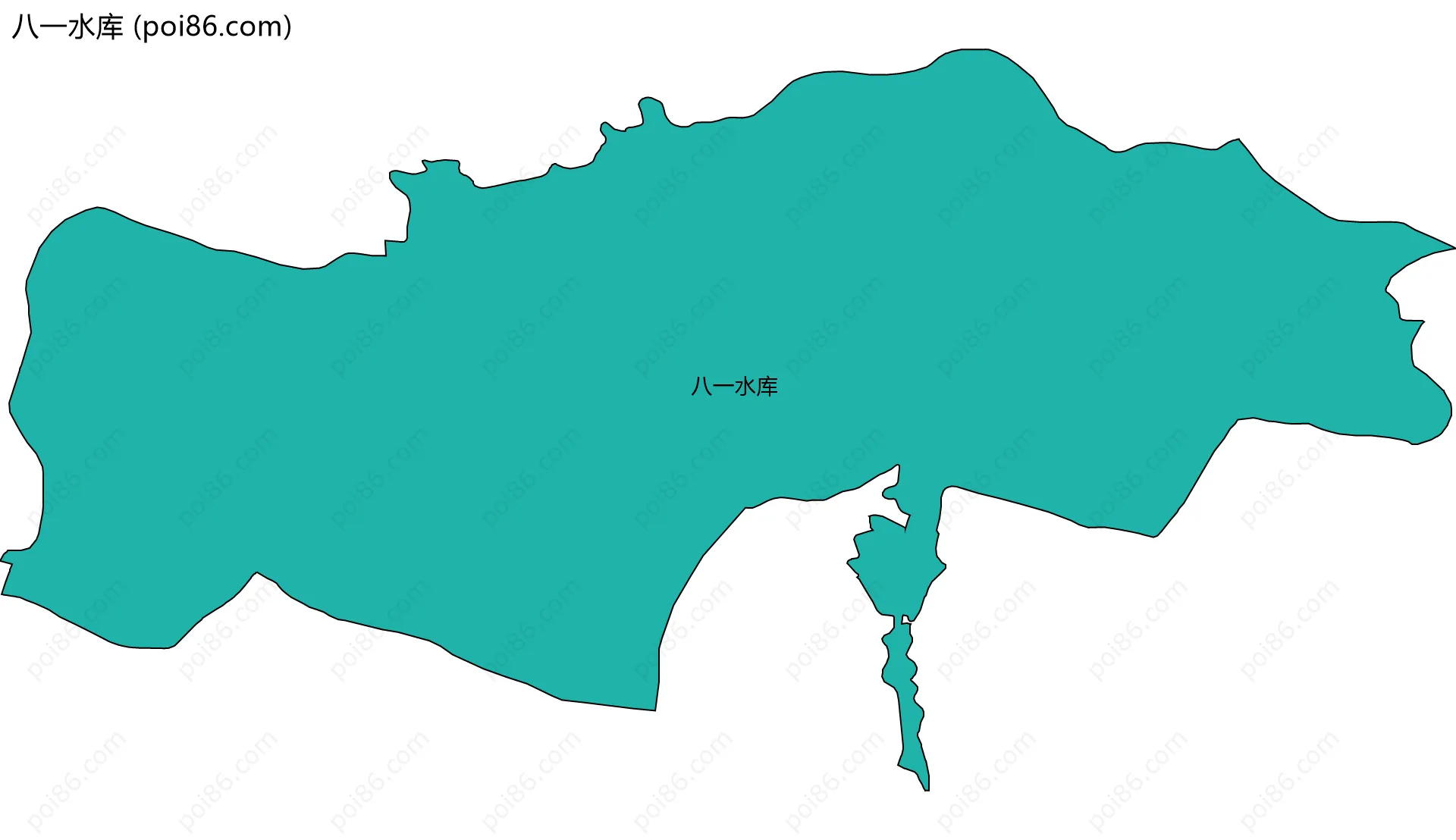 八一水库边界地图