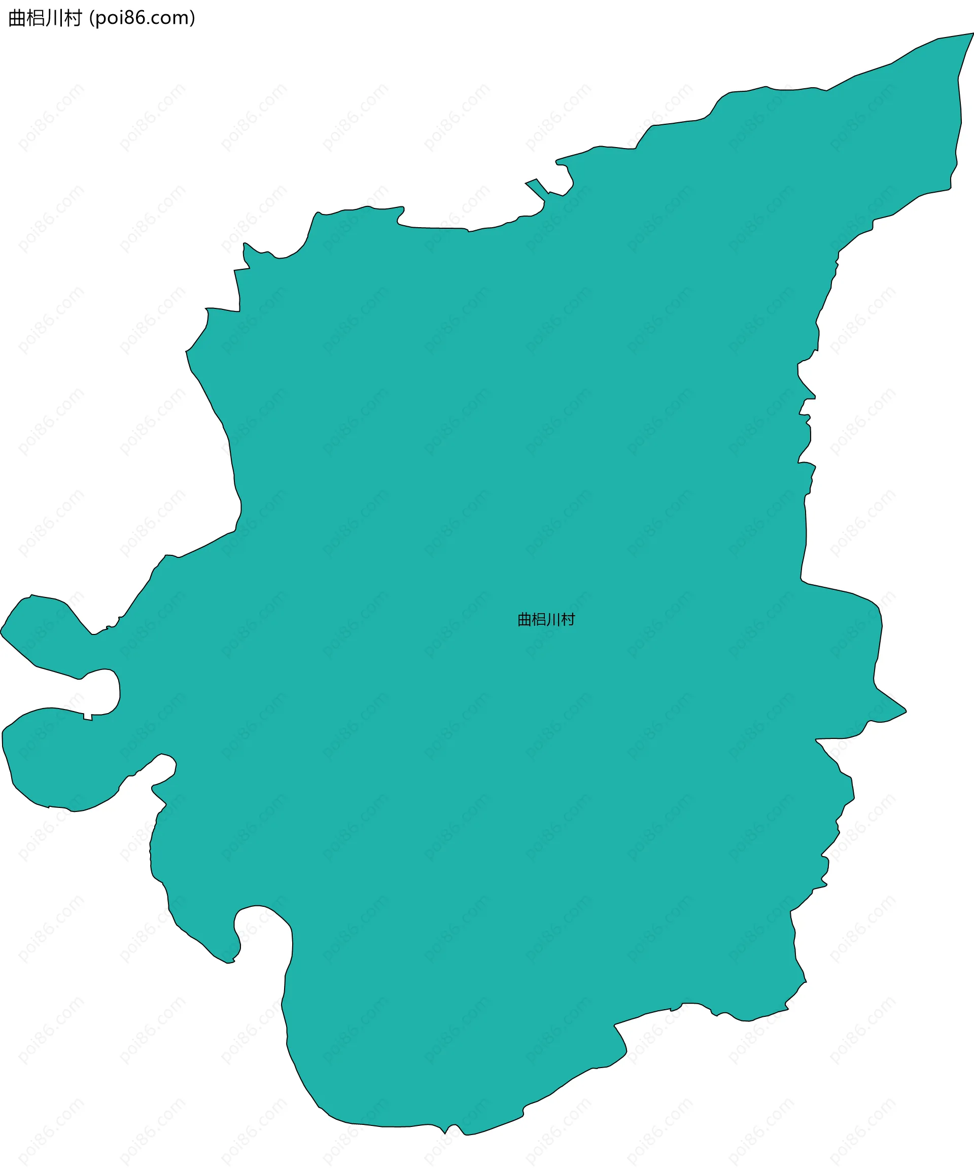 曲梠川村边界地图