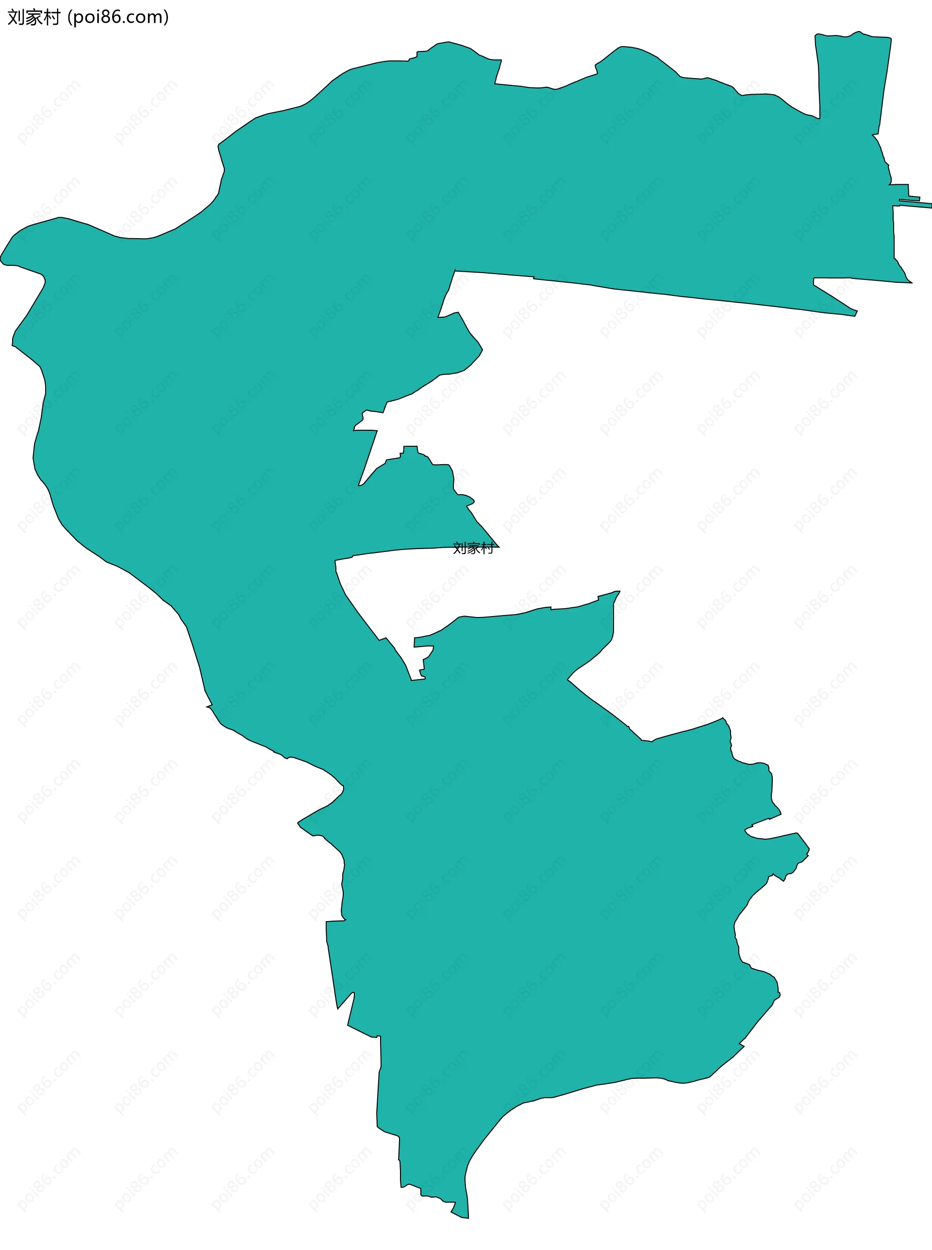 刘家村边界地图
