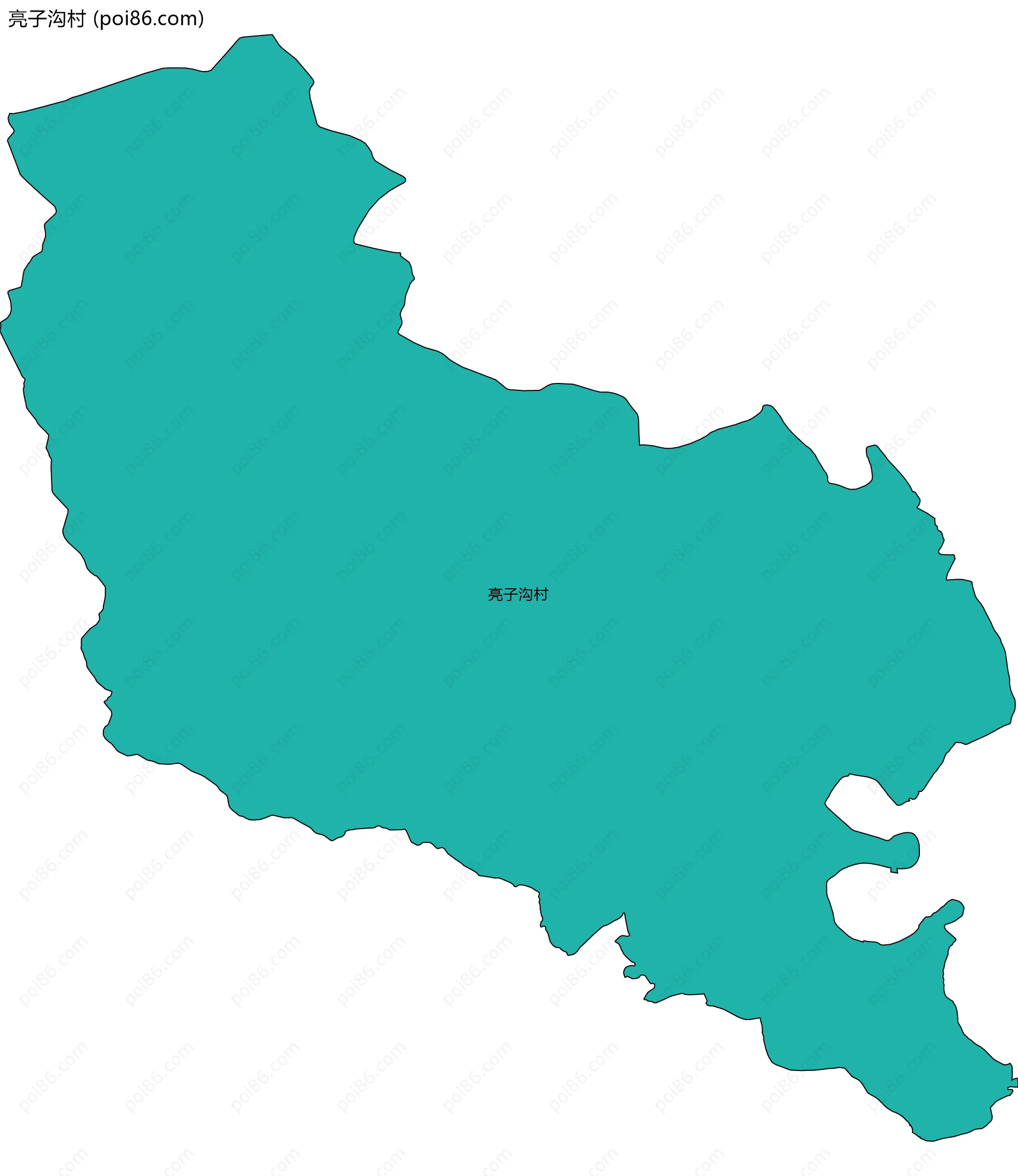 亮子沟村边界地图