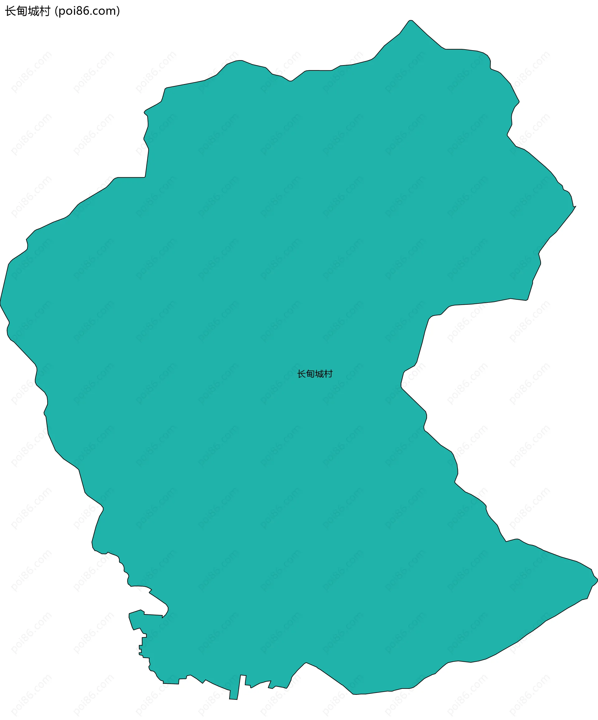 长甸城村边界地图