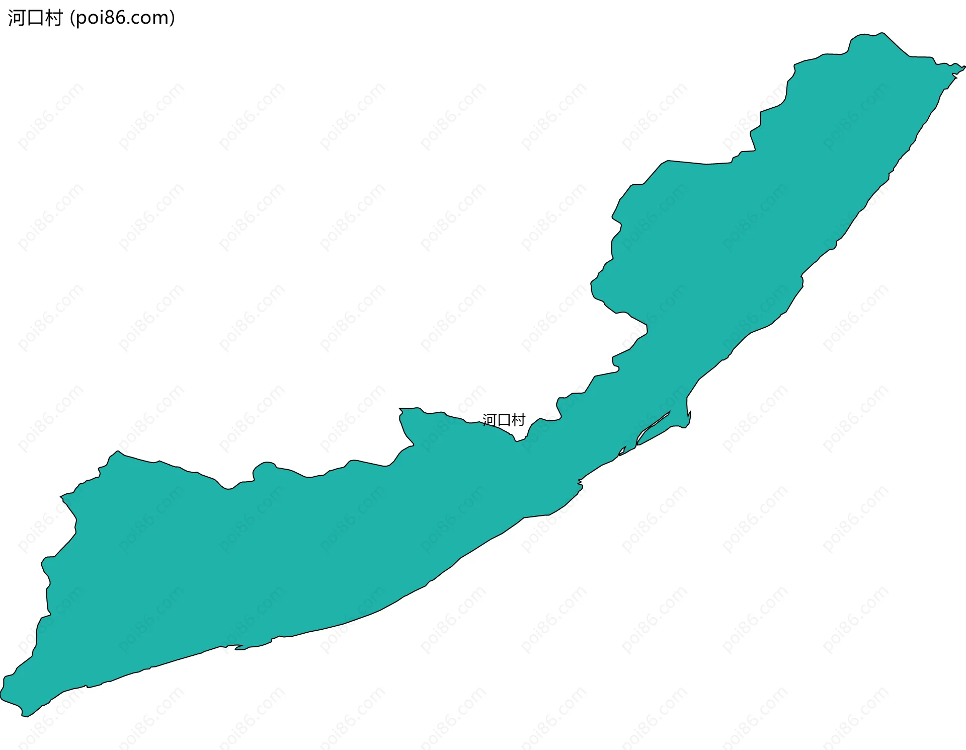 河口村边界地图