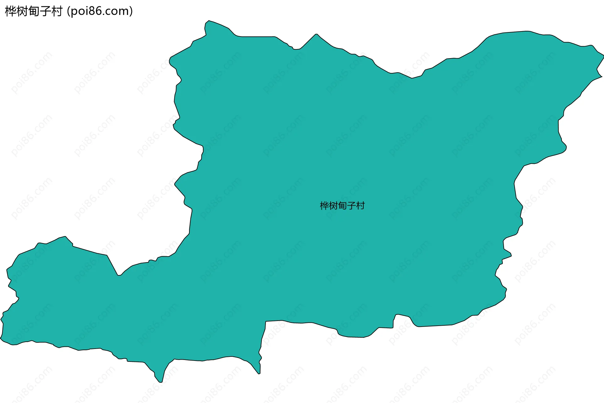 桦树甸子村边界地图