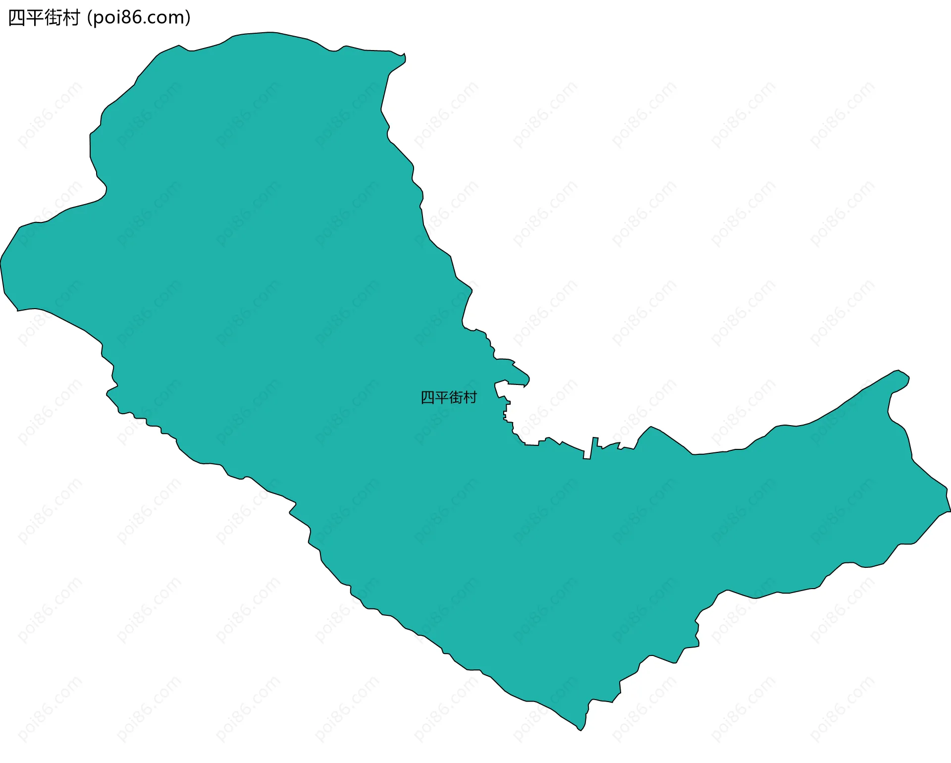 四平街村边界地图