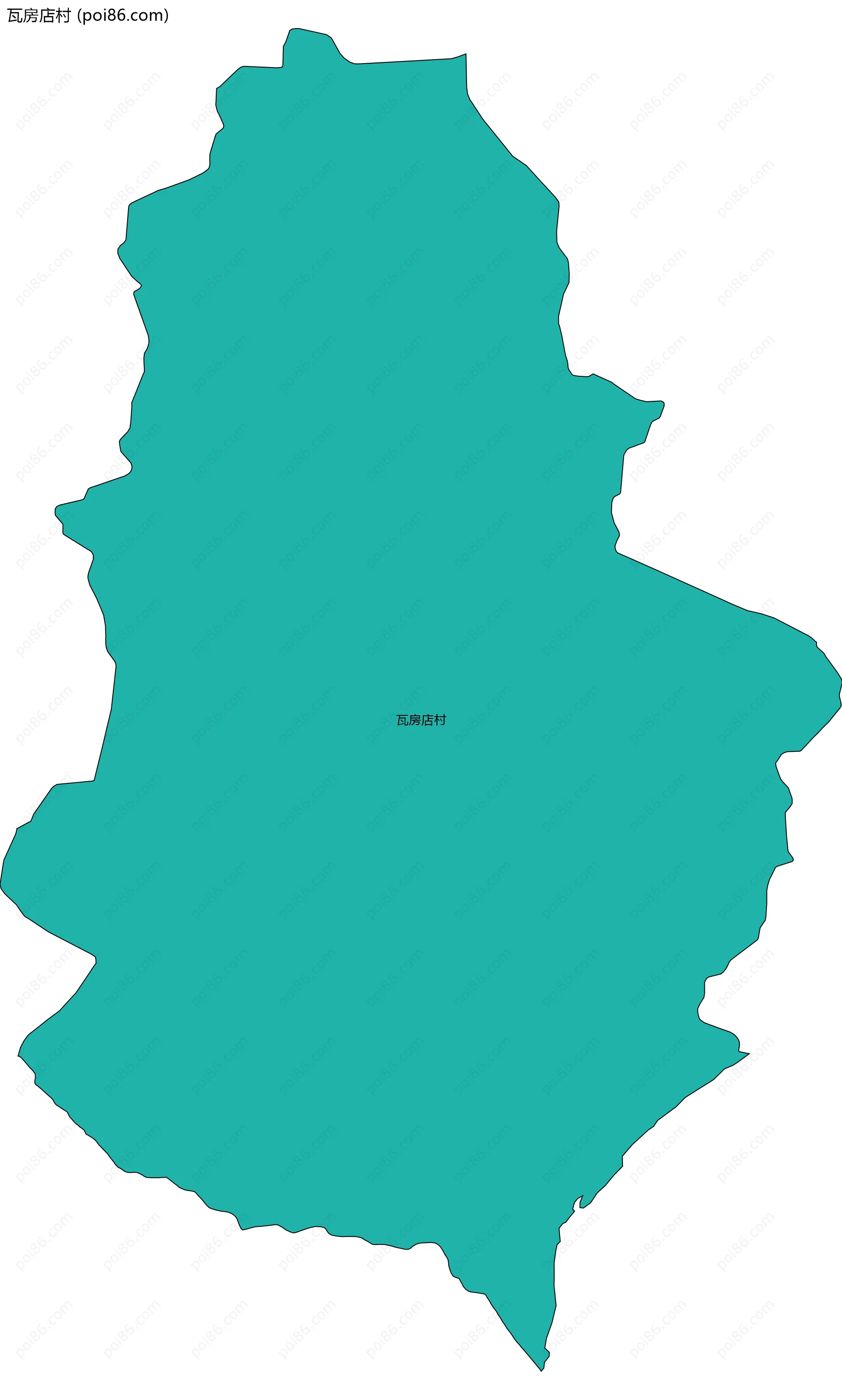 瓦房店村边界地图