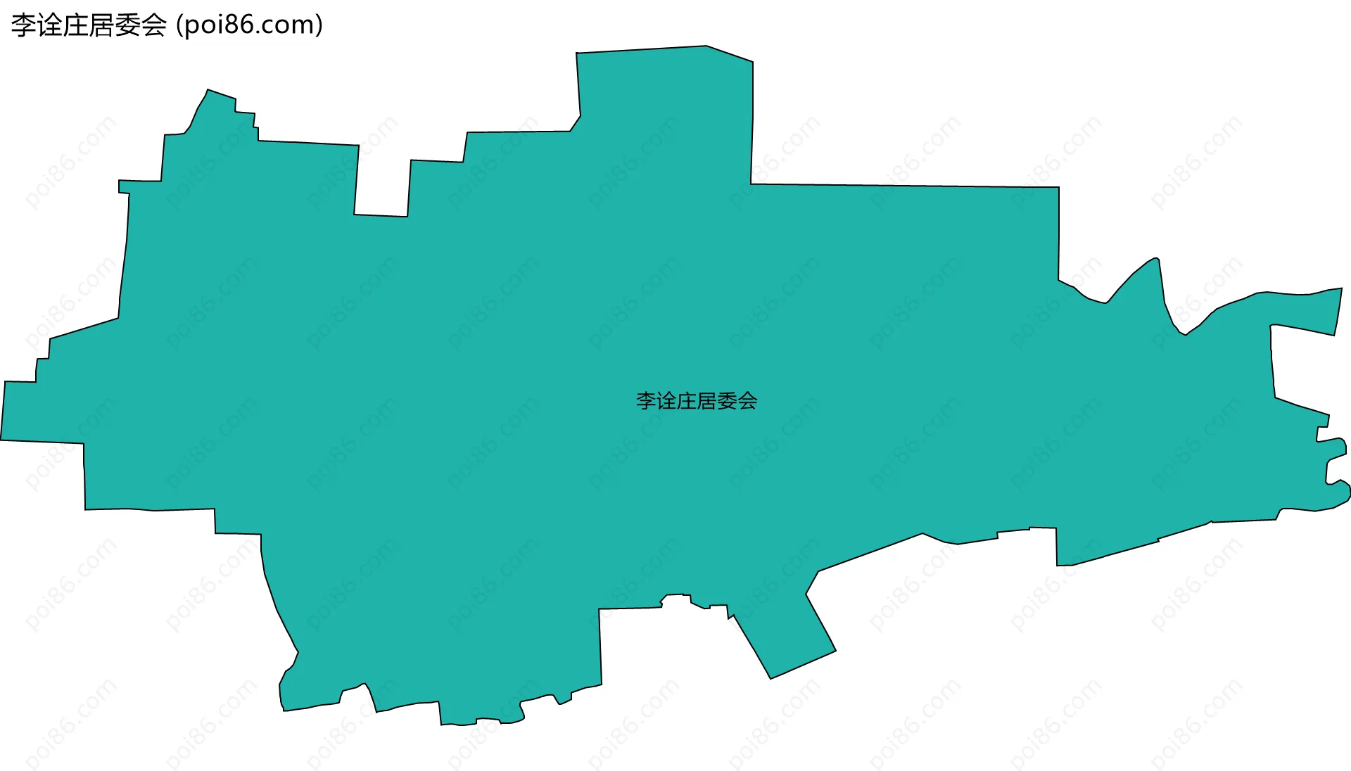 李诠庄居委会边界地图