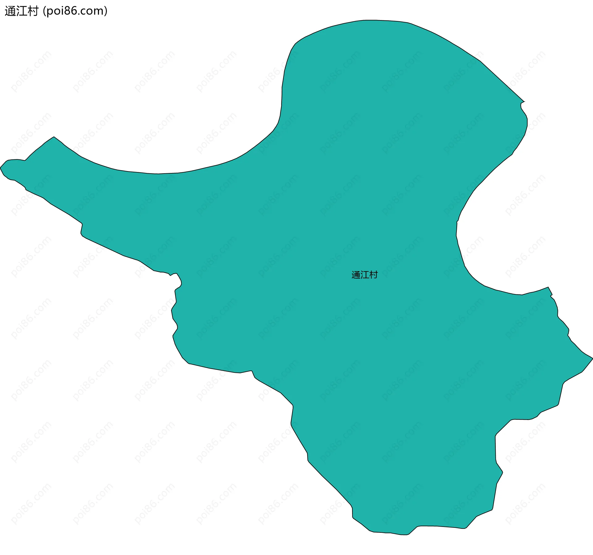 通江村边界地图