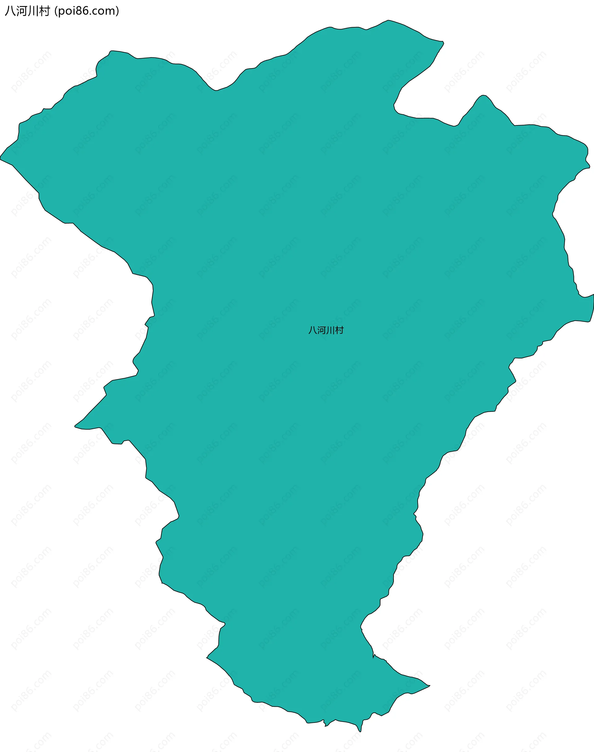 八河川村边界地图