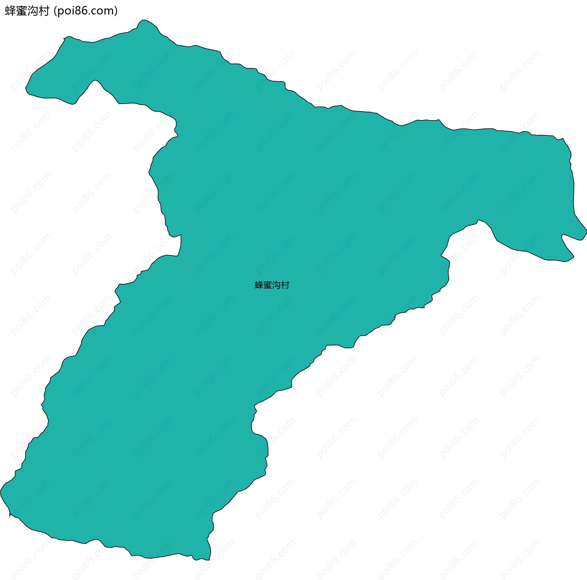 蜂蜜沟村边界地图