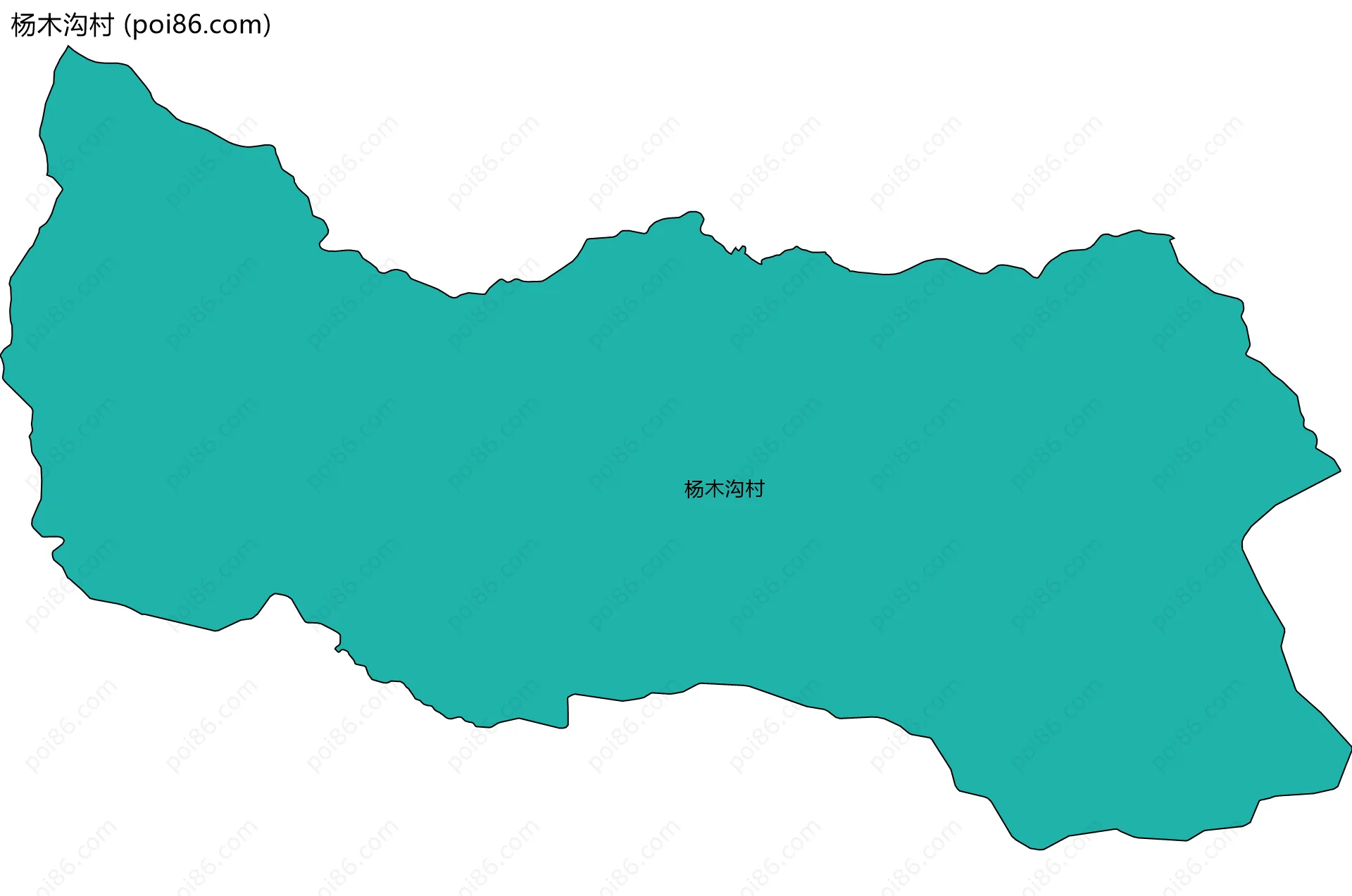 杨木沟村边界地图