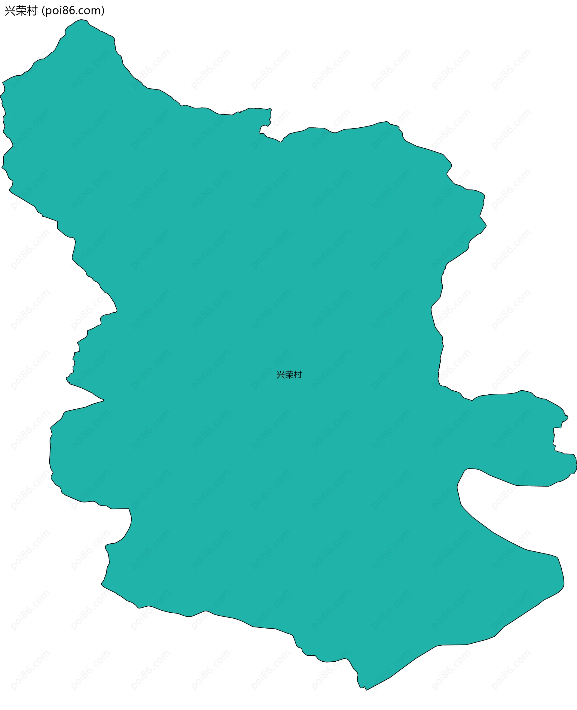 兴荣村边界地图