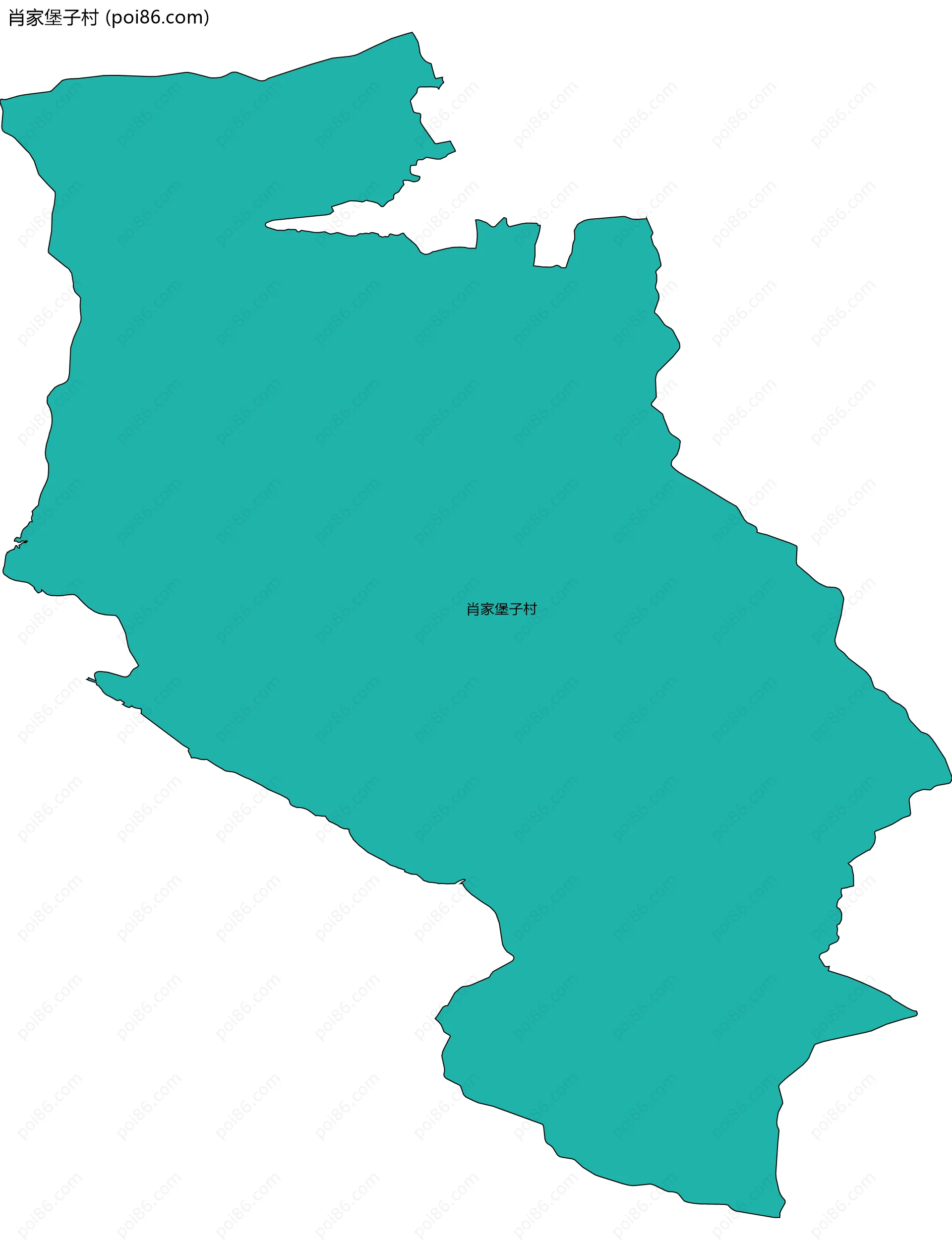 肖家堡子村边界地图