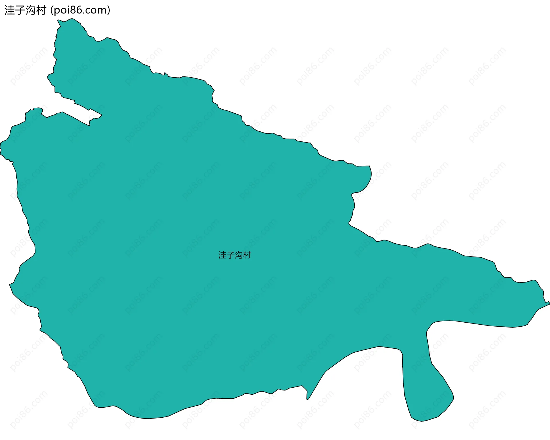 洼子沟村边界地图