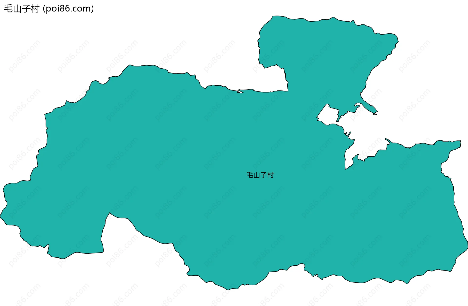 毛山子村边界地图