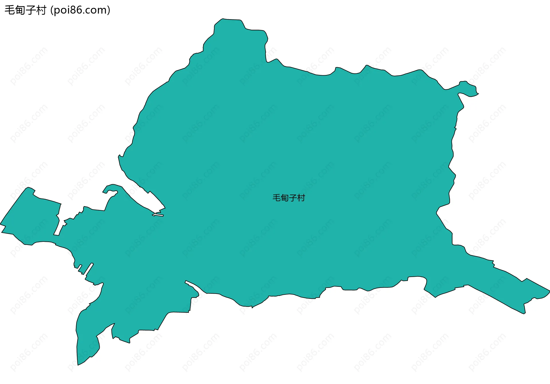 毛甸子村边界地图