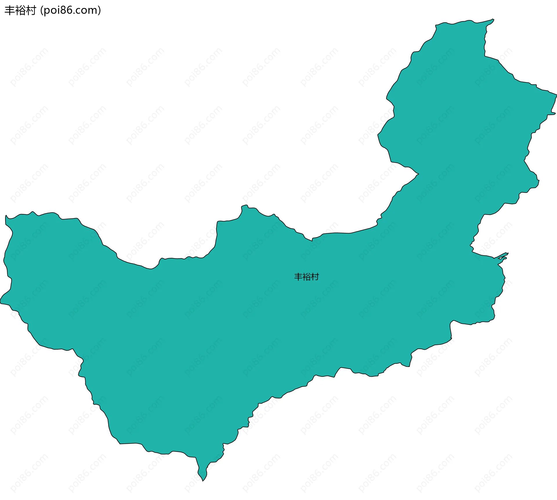 丰裕村边界地图