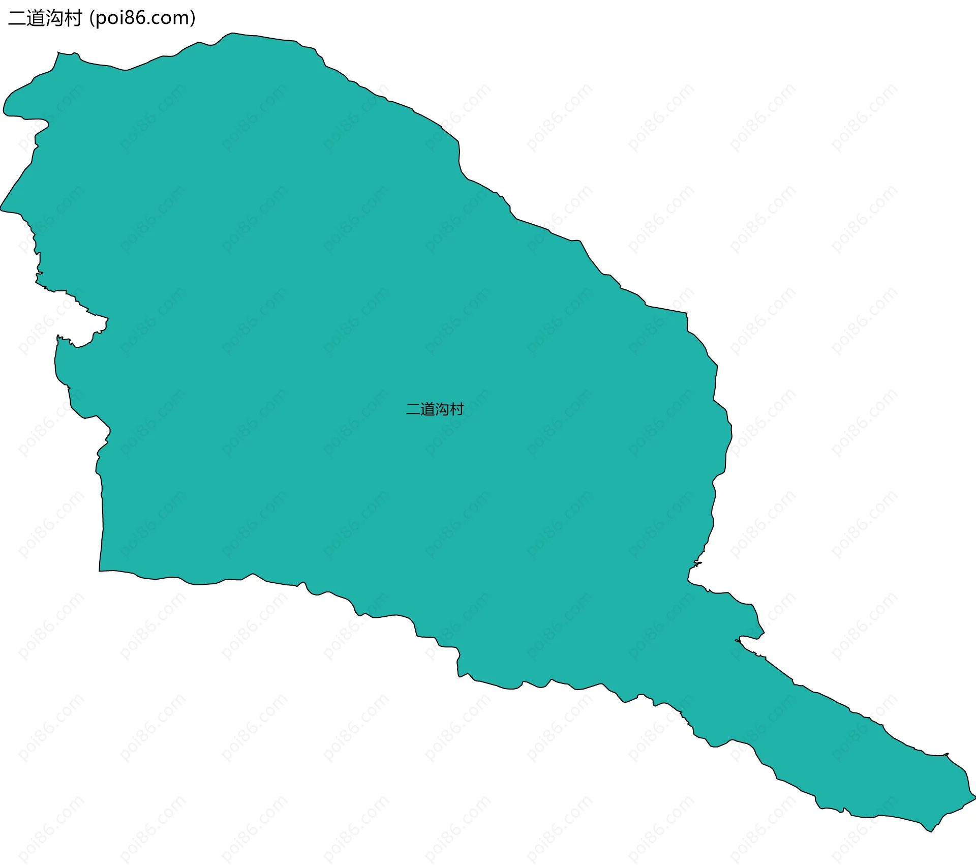 二道沟村边界地图
