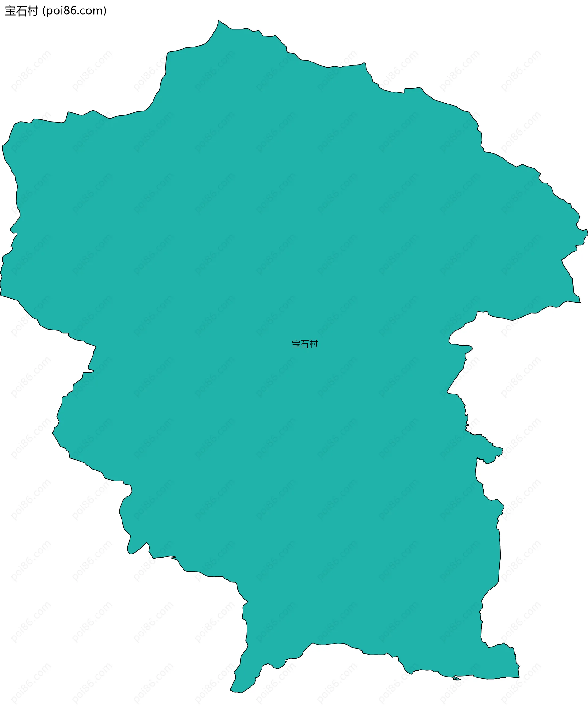 宝石村边界地图
