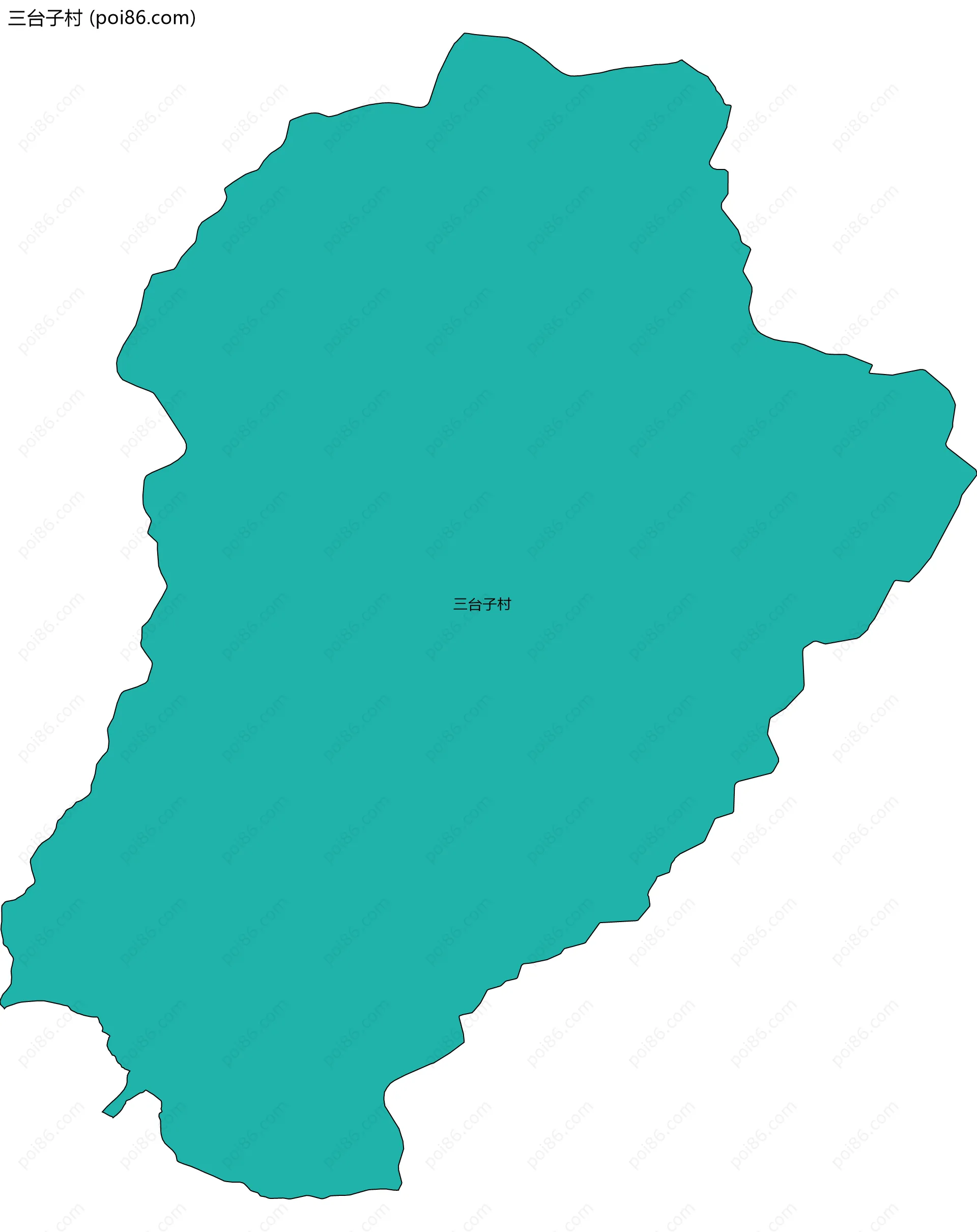 三台子村边界地图