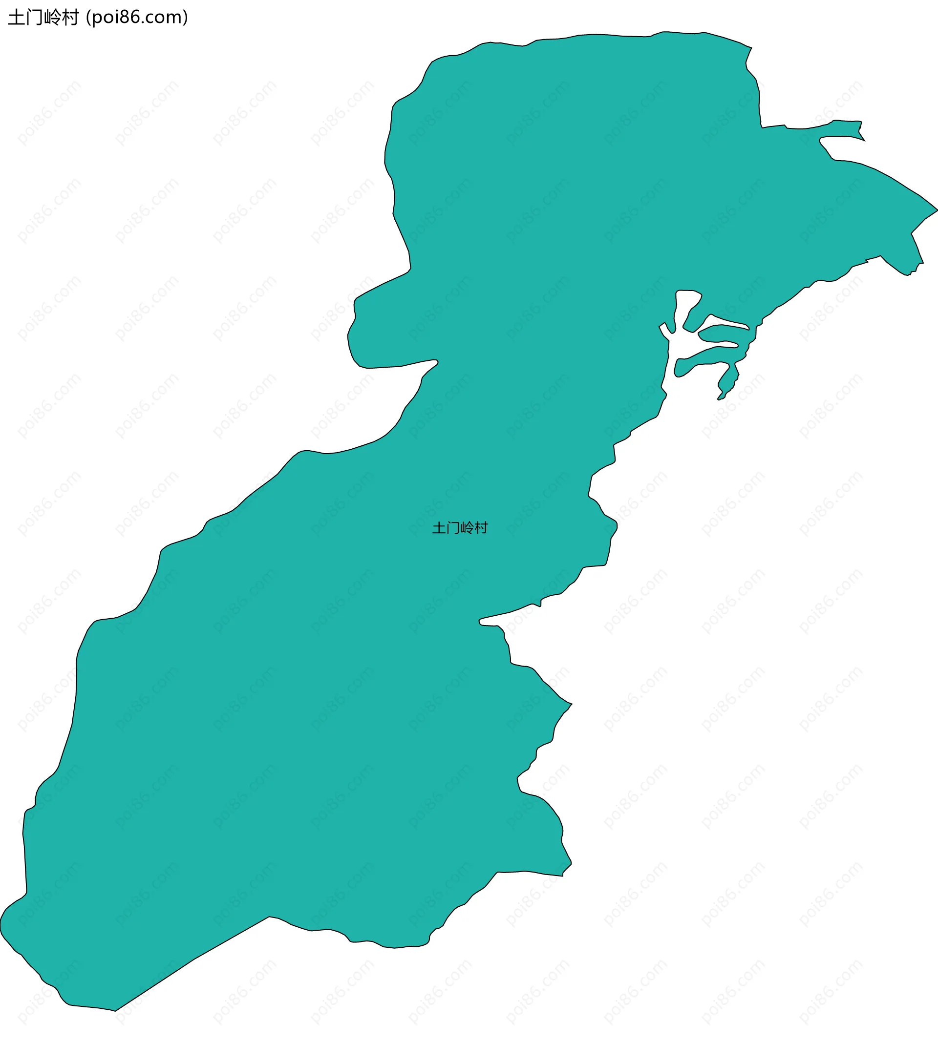 土门岭村边界地图