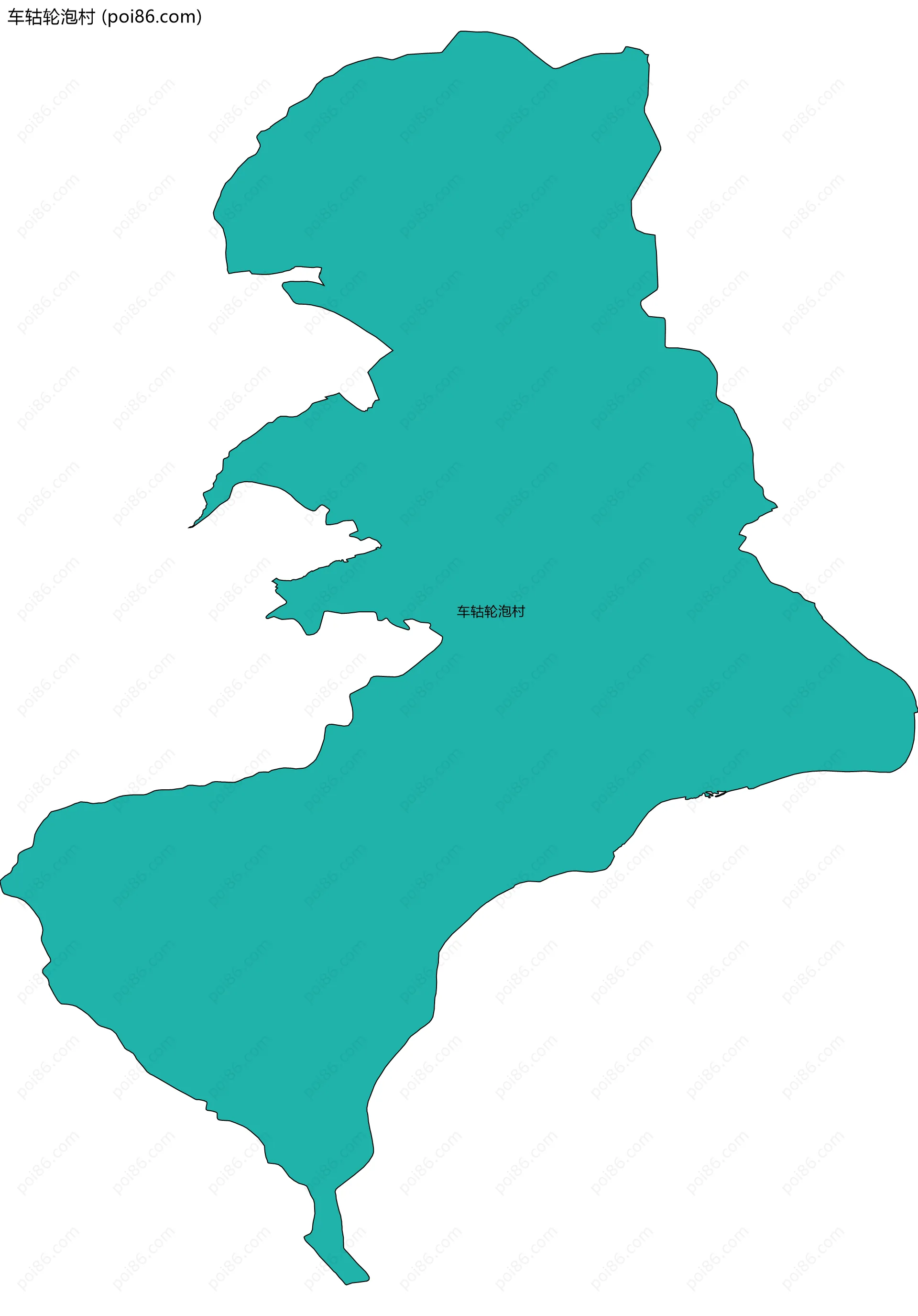 车轱轮泡村边界地图