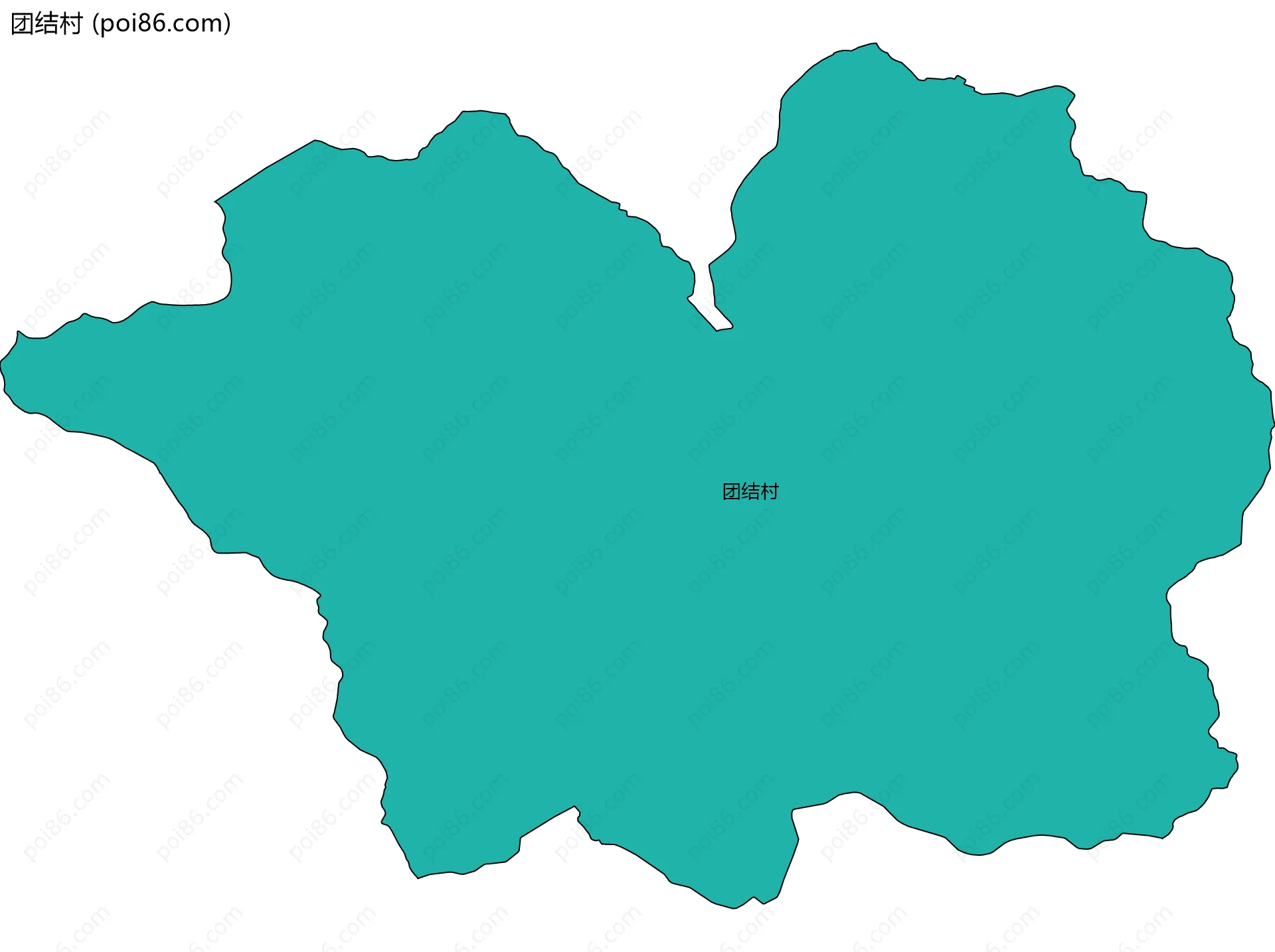 团结村边界地图
