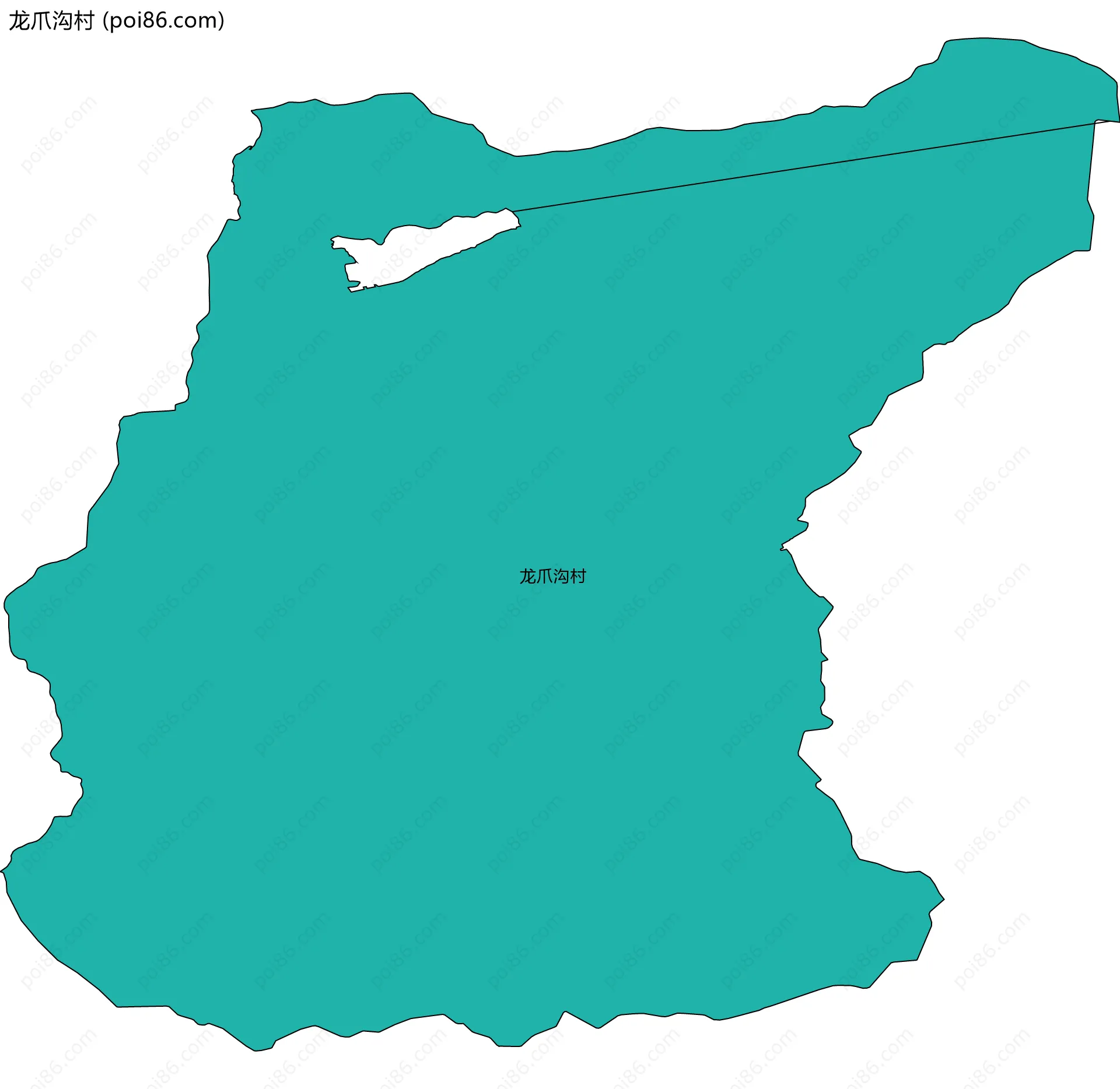 龙爪沟村边界地图