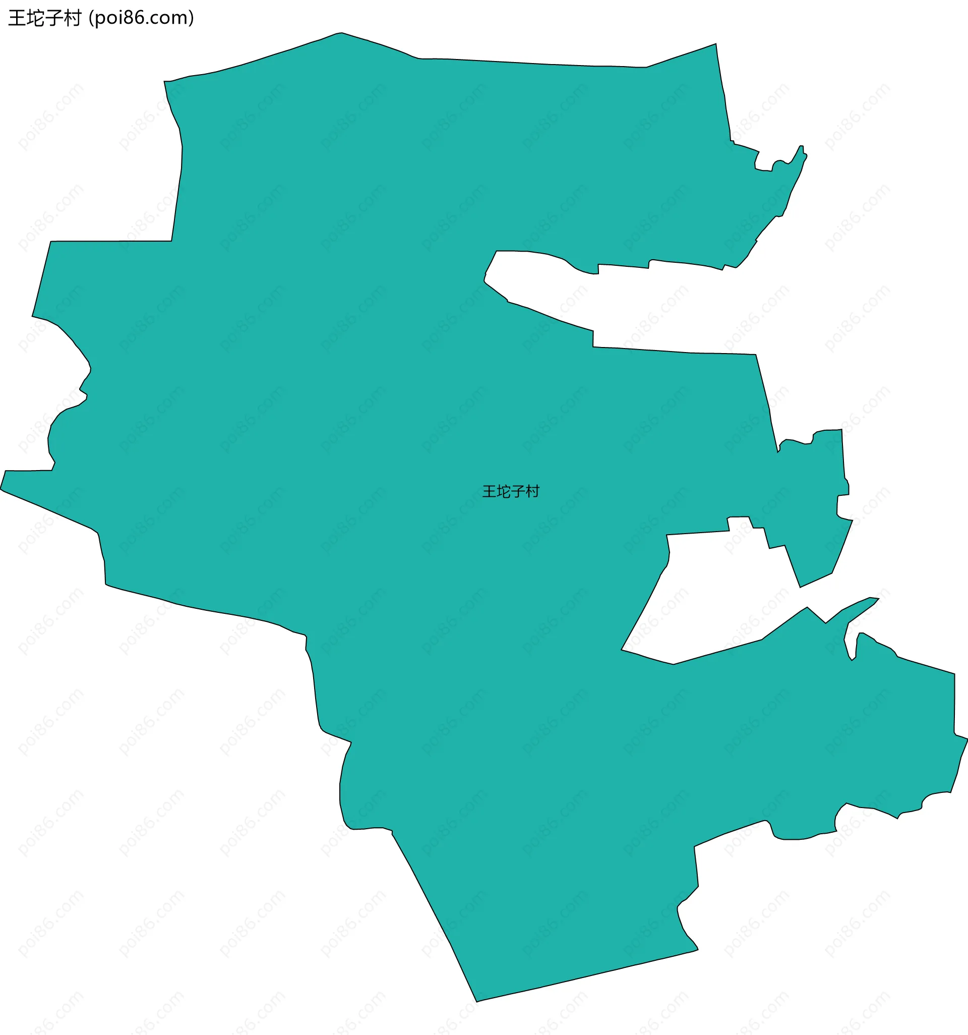 王坨子村边界地图